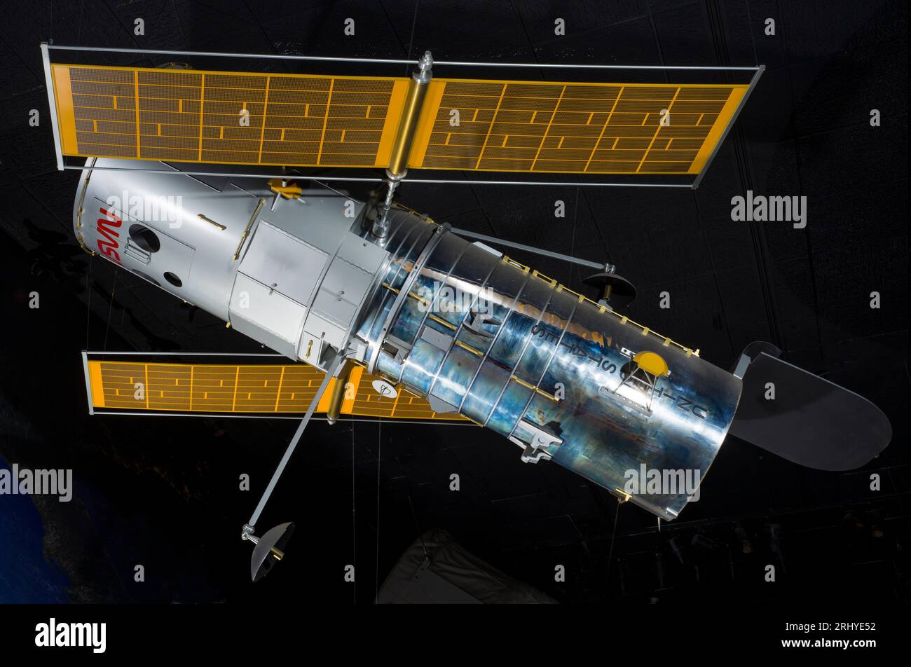 Telescopio spaziale Hubble modello 1:5 presso lo Smithsonian Institution National Air and Space Museum, Washington, DC, USA Foto Stock