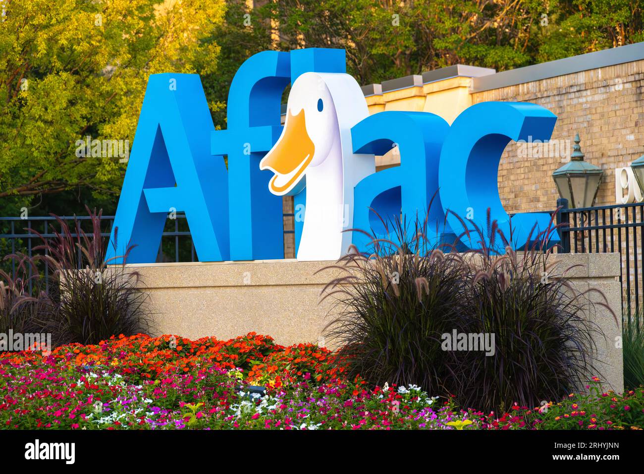 Ingresso alla sede centrale della Aflac a Columbus, Georgia. (USA) Foto Stock