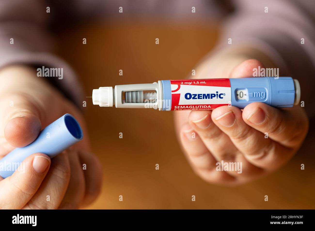 L'iniezione di semaglutide chiamata "ozempic" è un farmaco per il diabete che migliora la glicemia Foto Stock
