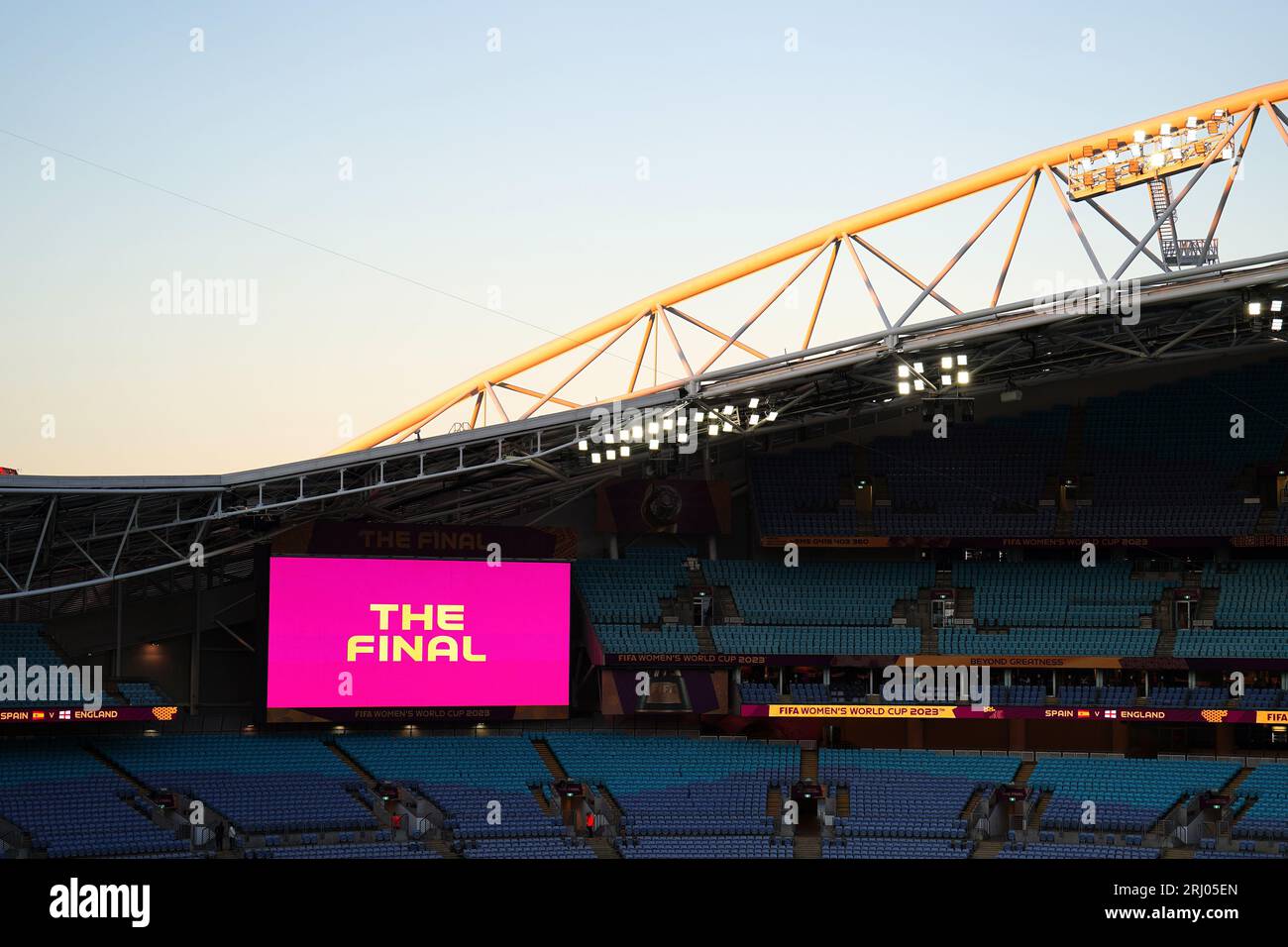 Una vista generale dello Stadium Australia, Sydney. Data foto: Domenica 20 agosto 2023. Foto Stock