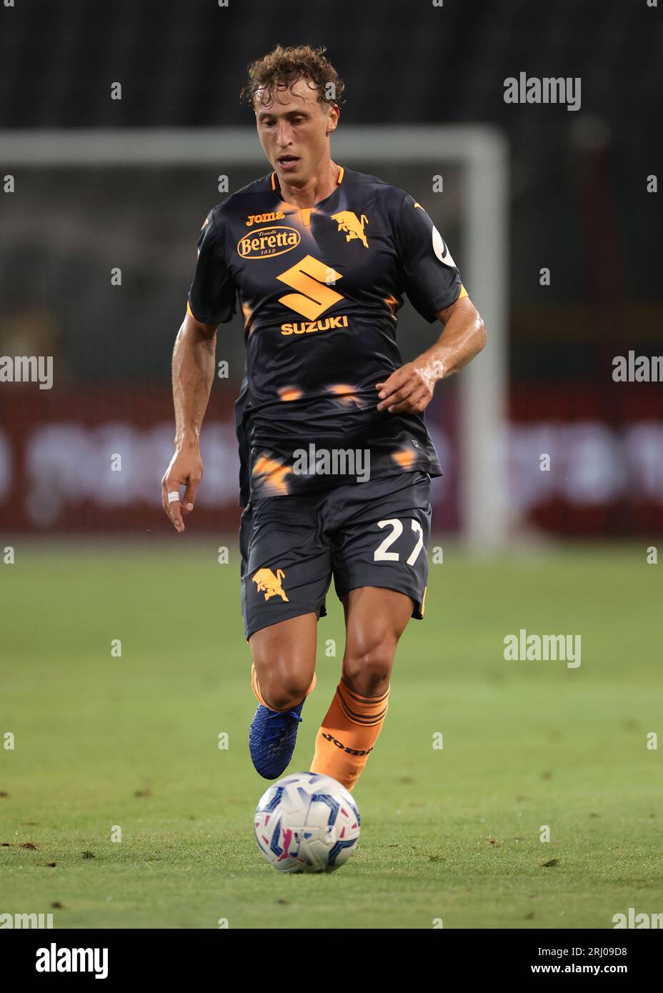 Torino, 14 agosto 2023. Mergim Vojvoda del Torino FC durante il round di Coppa Italia del 32 allo Stadio grande Torino. Il credito fotografico dovrebbe leggere: Jonathan Moscrop / Sportimage Foto Stock