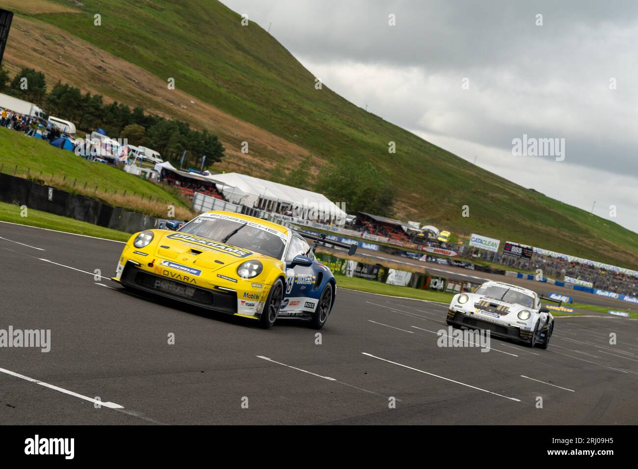 Porsche Carrera Cup Gran Bretagna Knockhill Circuit 2023 Foto Stock