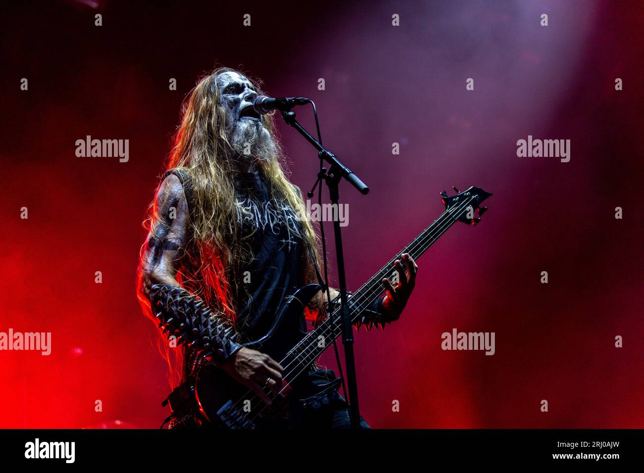 Horten, Norvegia, 19 agosto 2023. Tsjuder al Midgardsblot 2023 metal festival al Midgard Viking Center di Horten, Norvegia Credit: Frode Arnesen/Alamy Live News Foto Stock