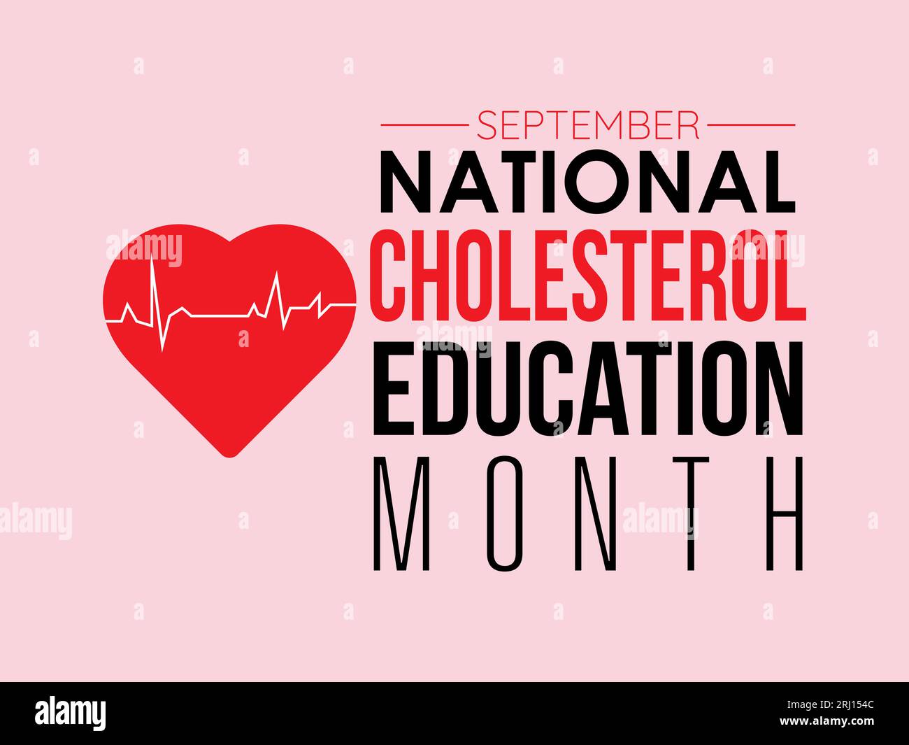 National Cholesterol Education Month Advocates for Knowledge, Prevention, and Wellness Strategies. Banner illustrativo del vettore Heart Health Awareness t Illustrazione Vettoriale