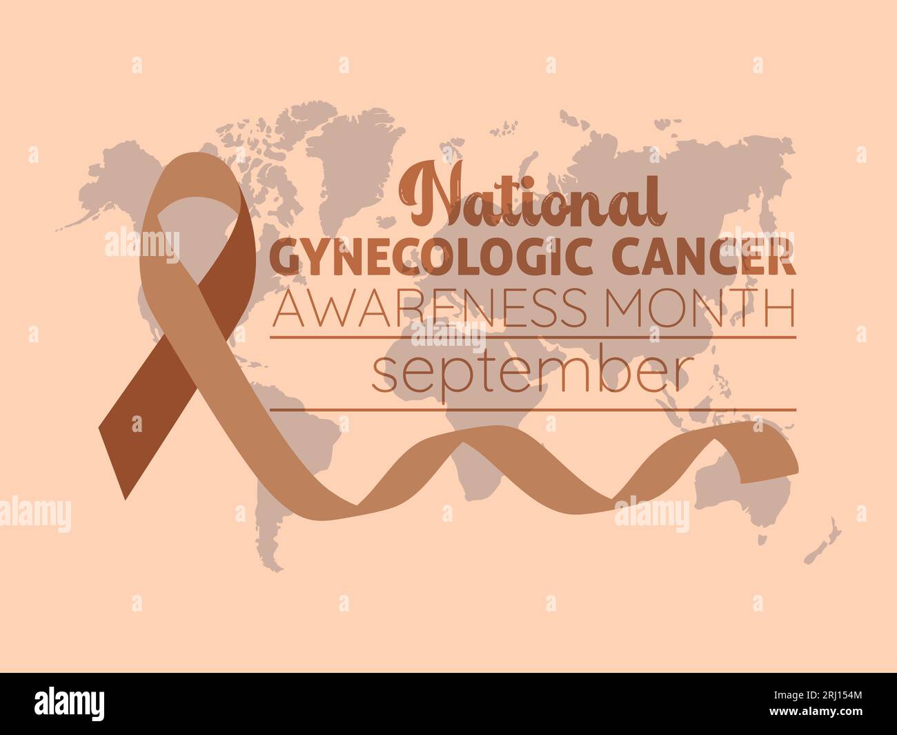 National Gynecologic Cancer Awareness Month Advocates for Awareness, Early Detection e Support. Modello di banner illustrativo del vettore salute della donna. Illustrazione Vettoriale