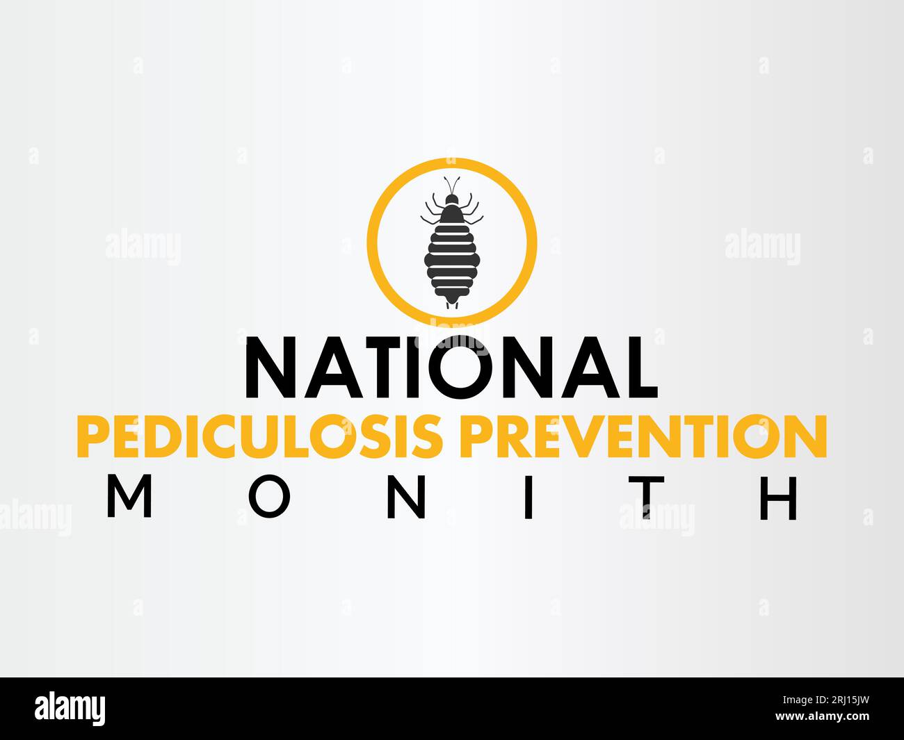 Il mese nazionale di prevenzione della pediculosi promuove la consapevolezza, l'educazione e la protezione dai pidocchi. Protezione contro l'illustrazione vettoriale degli ospiti indesiderati ba Illustrazione Vettoriale