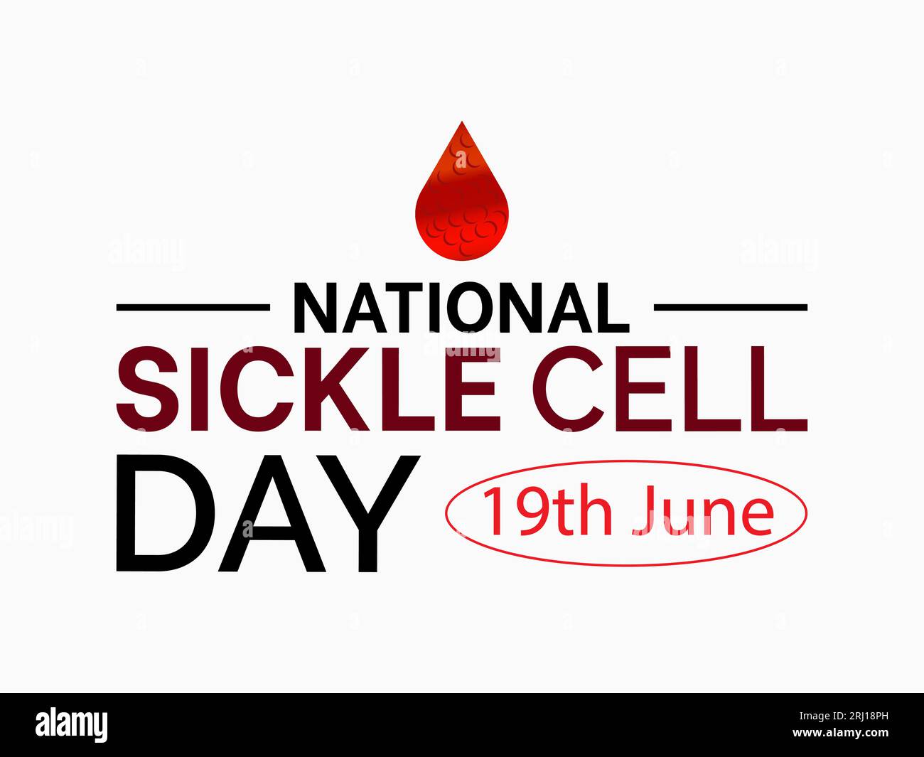 Il National Sickle Cell Day riconosce i progressi compiuti nel campo dell'istruzione, del supporto e della ricerca per un futuro più luminoso. Sensibilizzazione e speranza illustrazione vettoriale Illustrazione Vettoriale