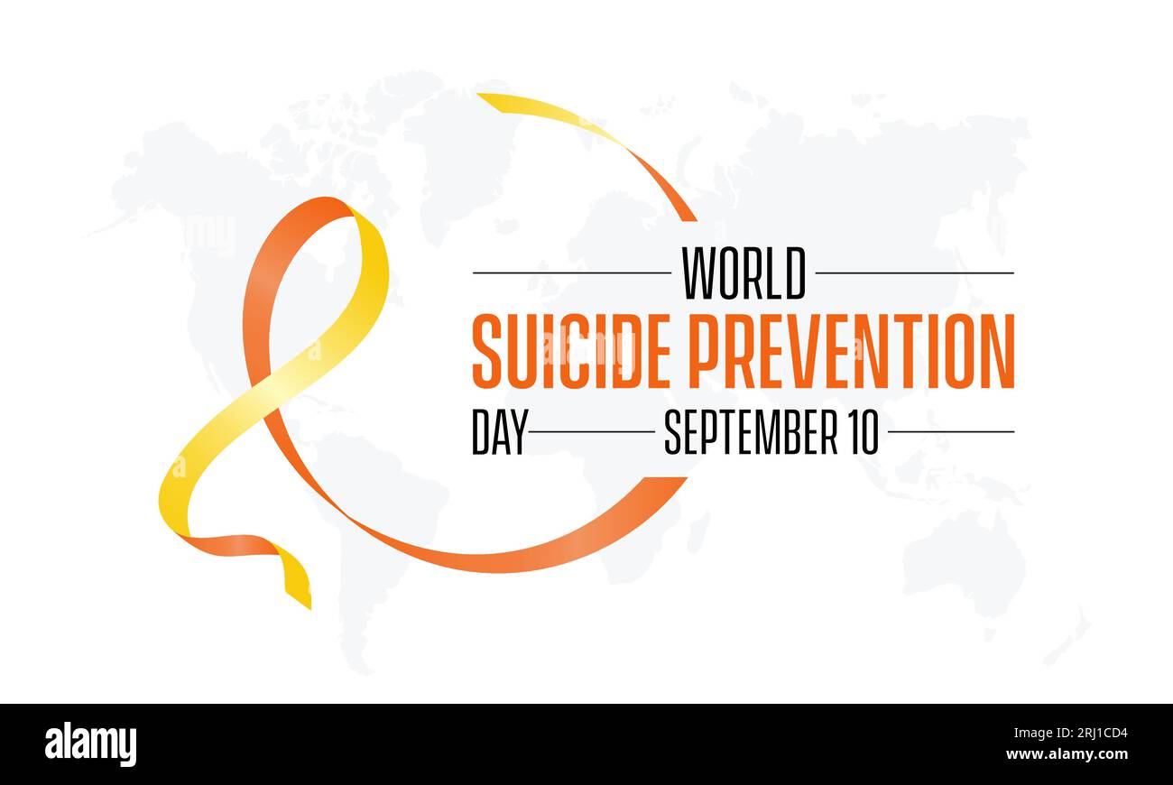 La giornata mondiale della prevenzione del suicidio rafforza gli sforzi globali per affrontare la salute mentale e il benessere. Promuovere la speranza e salvare vite umane illustrazione vettoriale b Illustrazione Vettoriale