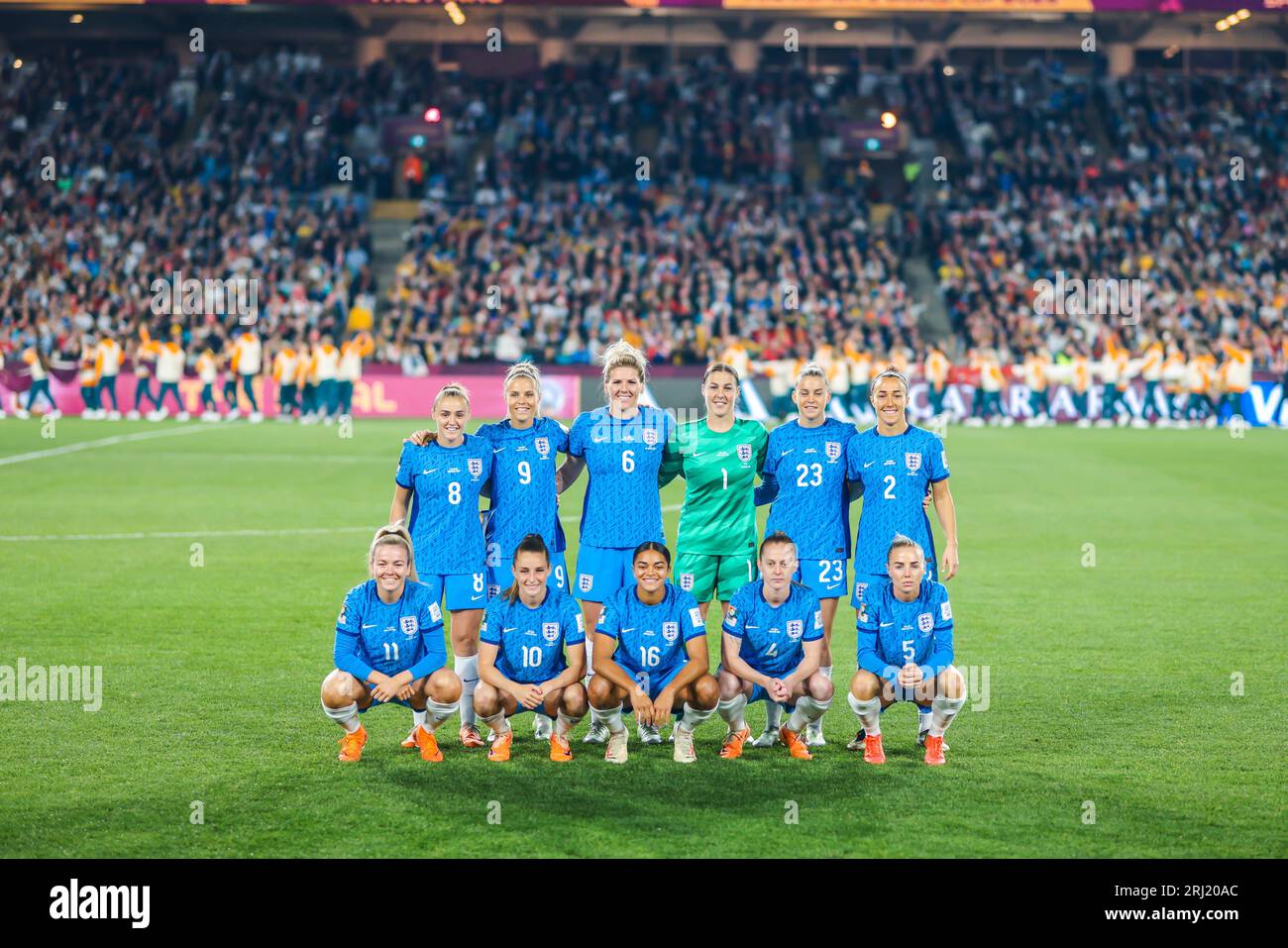 Sydney, nuovo Galles del Sud, Australia. 20 agosto 2023. SYDNEY, AUSTRALIA - 20 AGOSTO: La squadra inglese prima che la Spagna affronti l'Inghilterra nella finale della Coppa del mondo femminile FIFA Australia e nuova Zelanda 2023 allo Stadium Australia il 20 agosto 2023 (Credit Image: © Chris Putnam/ZUMA Press Wire) SOLO PER USO EDITORIALE! Non per USO commerciale! Foto Stock