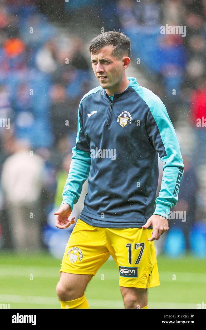 LEWIS McGRATTON, un calciatore scozzese, attualmente centrocampista del Greenock Morton. Immagine acquisita durante una sessione di formazione. Foto Stock