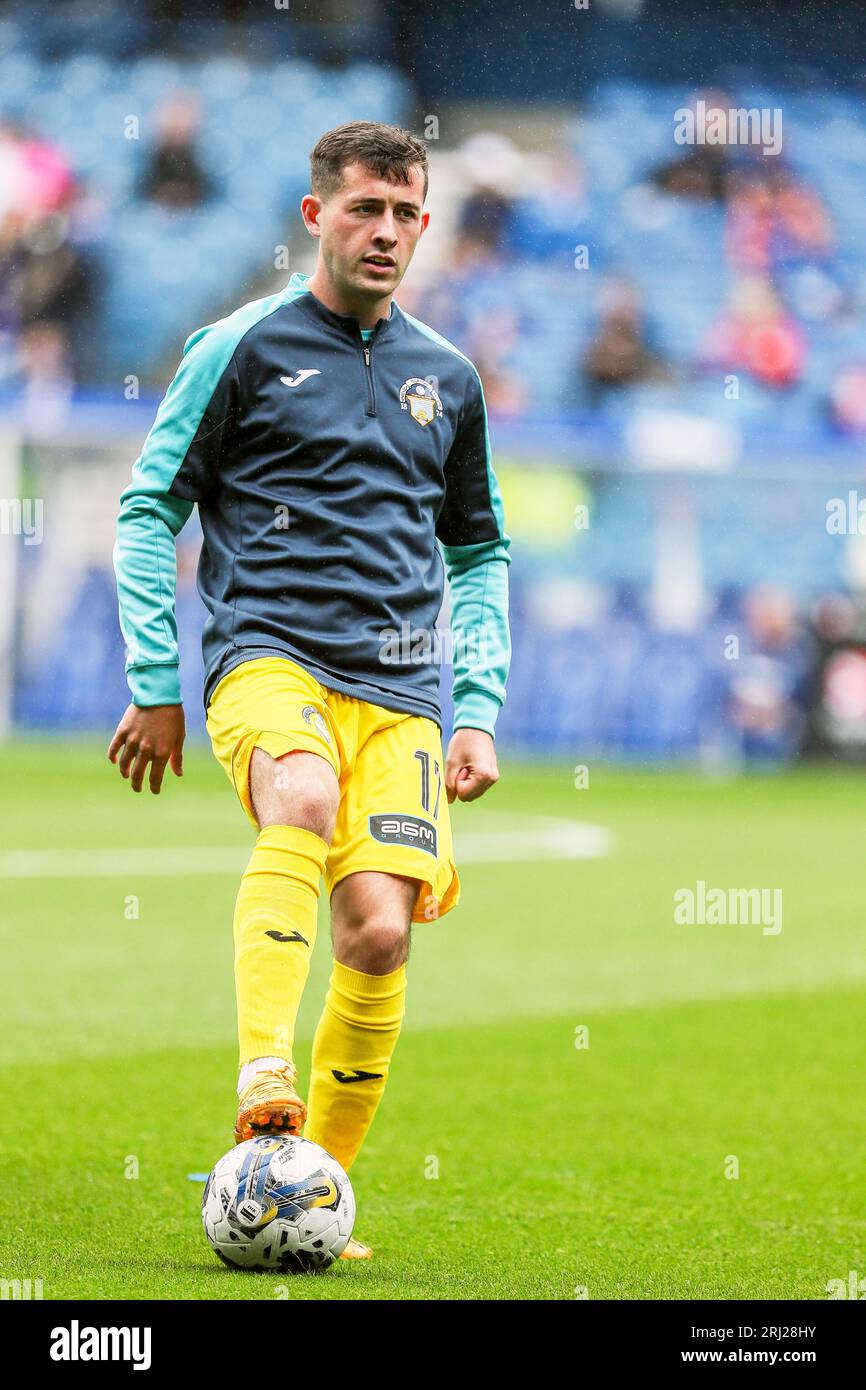 LEWIS McGRATTON, un calciatore scozzese, attualmente centrocampista del Greenock Morton. Immagine acquisita durante una sessione di formazione. Foto Stock