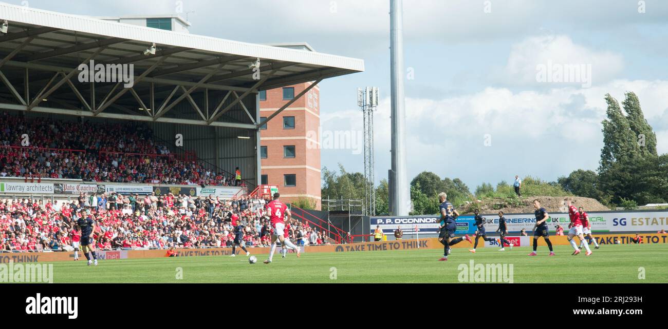 Wrexham AFC contro Swindon Town giocata a Wrexham 90 min di azione terminando 5 pareggi totali (Terry Scott / SPP) Foto Stock