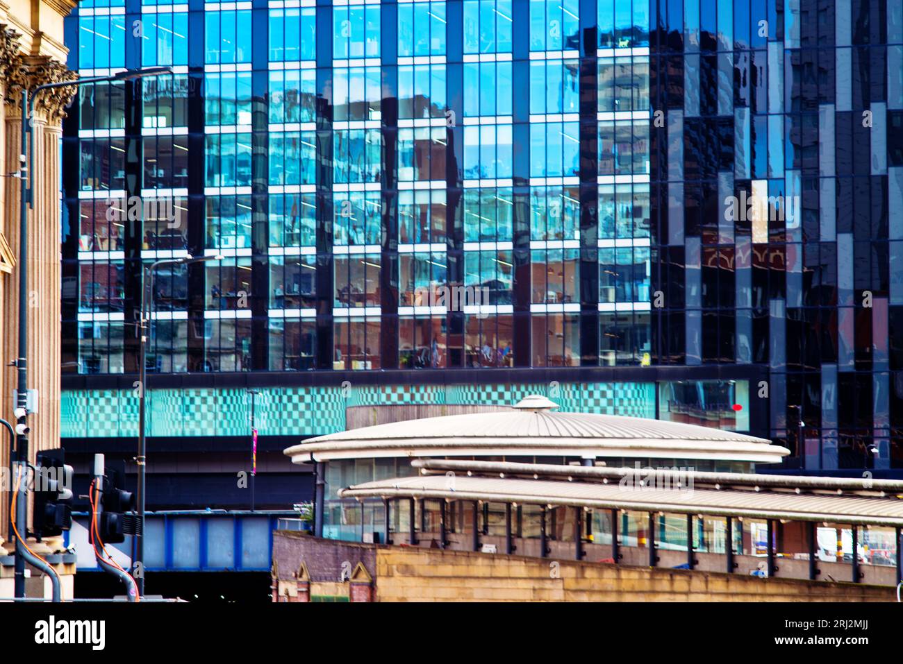 Atrio, stazione ferroviaria, Leeds, Inghilterra Foto Stock