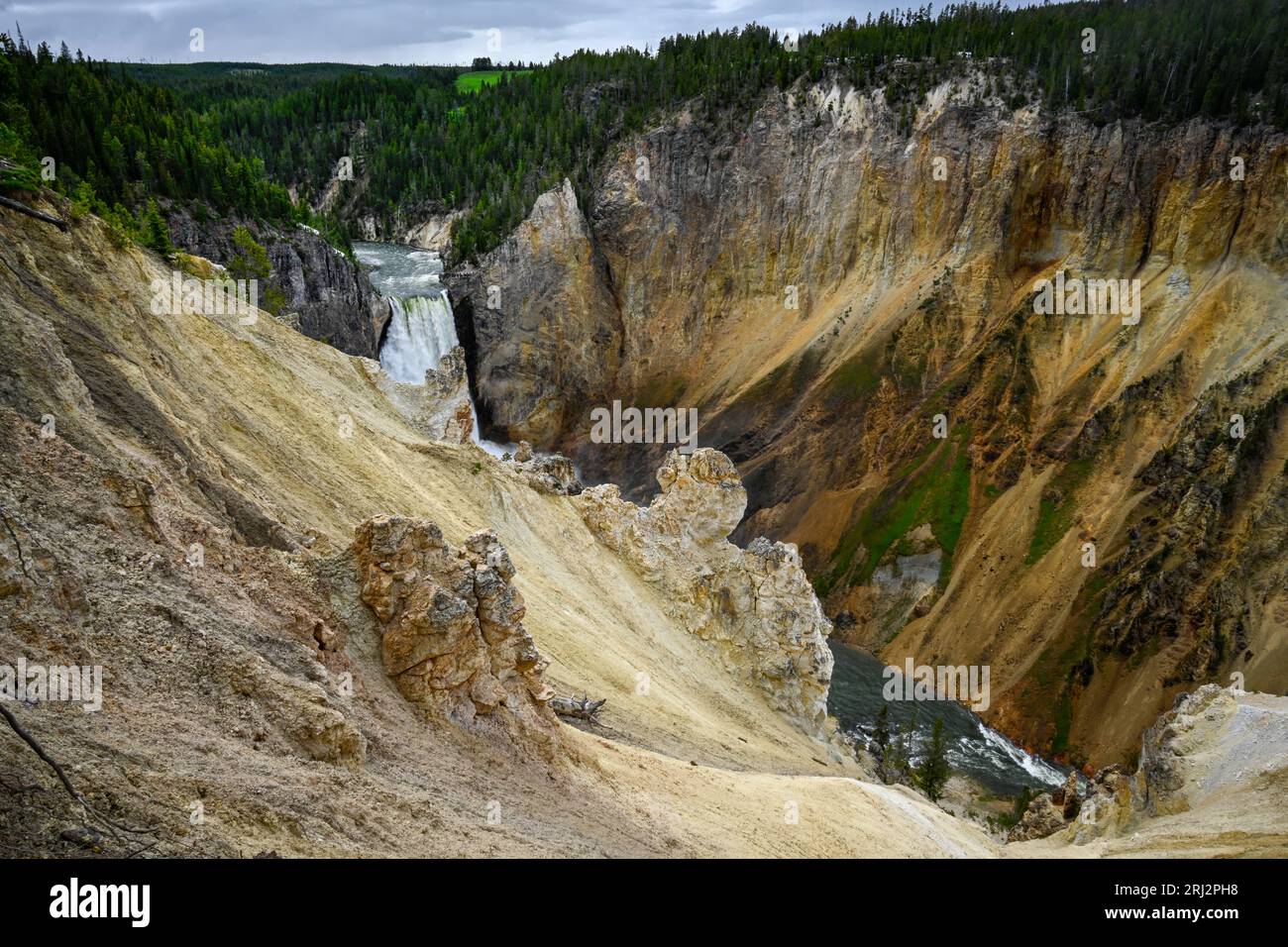14/6/22. Parco nazionale di Yellowstone. Upper Falls. Foto Stock