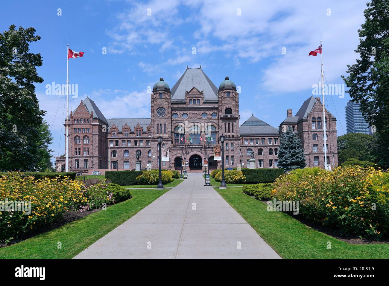 Edificio del Parlamento provinciale della Provincia dell'Ontario, Queen's Park, Toronto Foto Stock