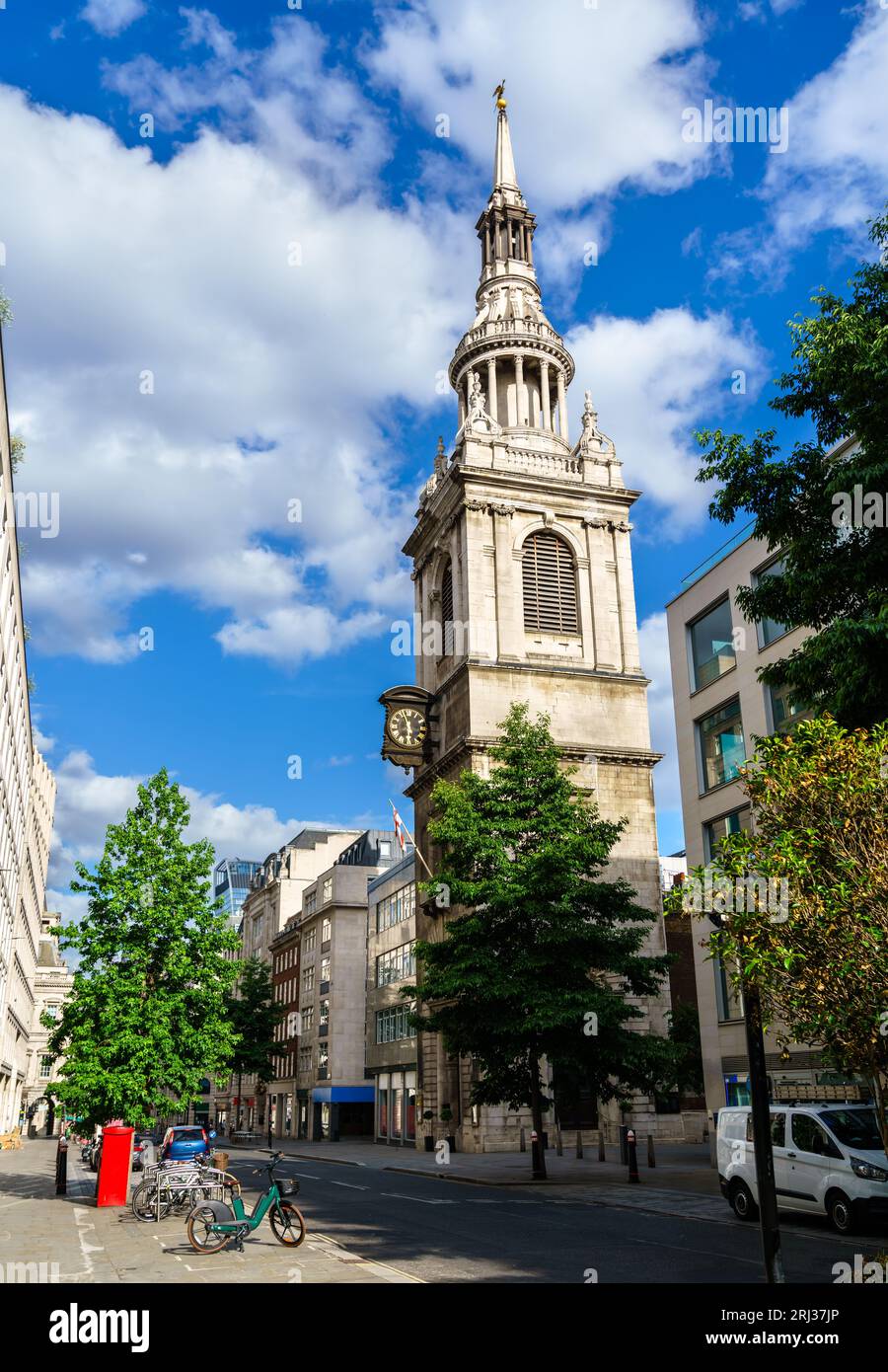 St Mary-le-Bow Church a Cheapside, Londra, Inghilterra Foto Stock