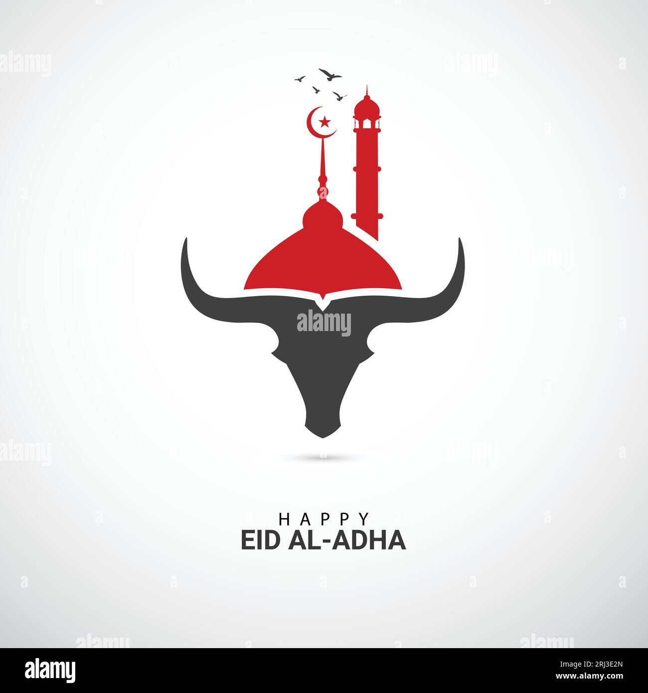 EID al Adha Mubarak. Design creativo per i social media. Illustrazioni 3D. Illustrazione Vettoriale