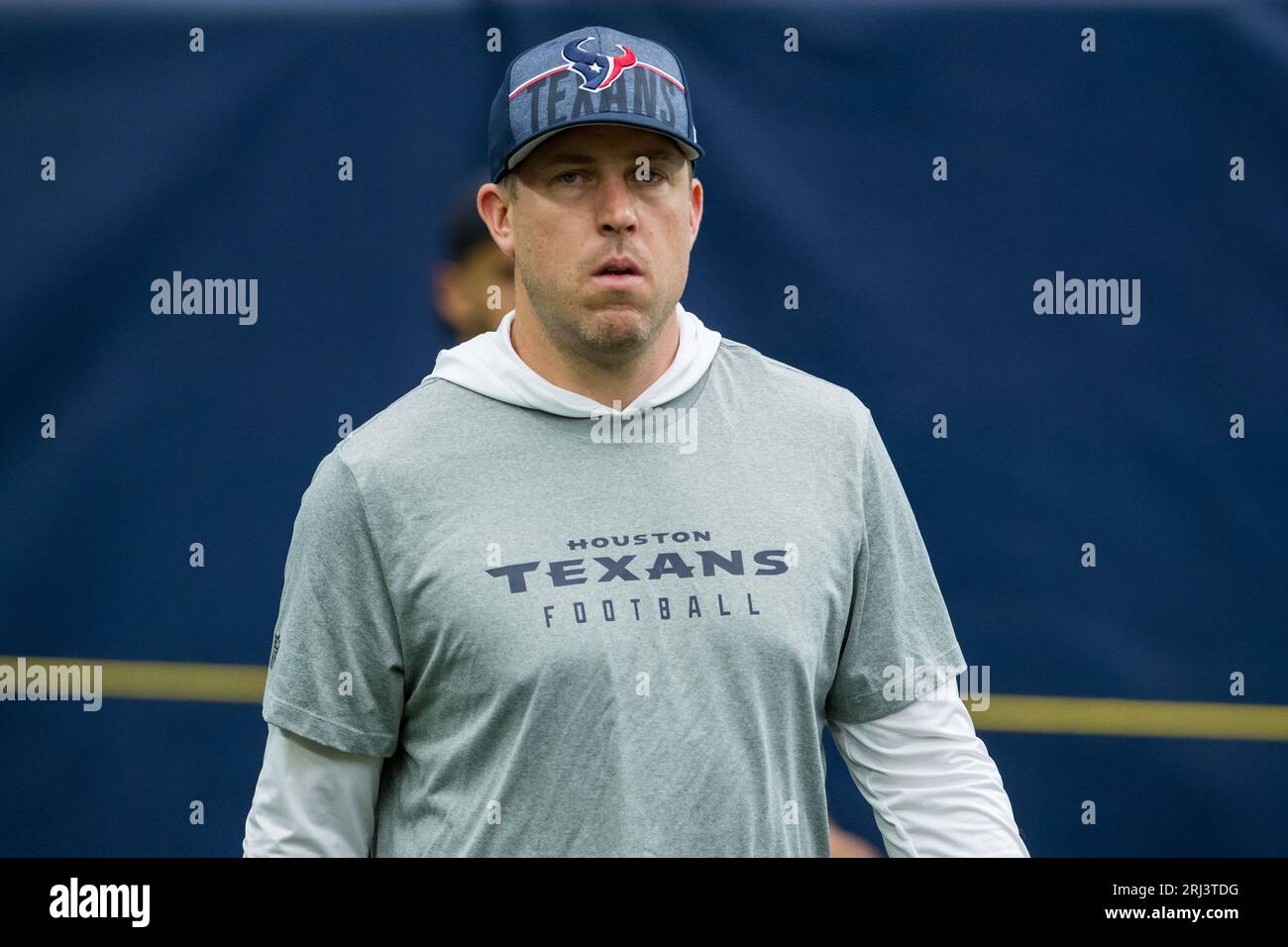 19 agosto 2023: Il quarterback degli Houston Texans Case Keenum durante una gara di pre-stagione tra i Miami Dolphins e gli Houston Texans a Houston, Texas. Trask Smith/CSM Foto Stock