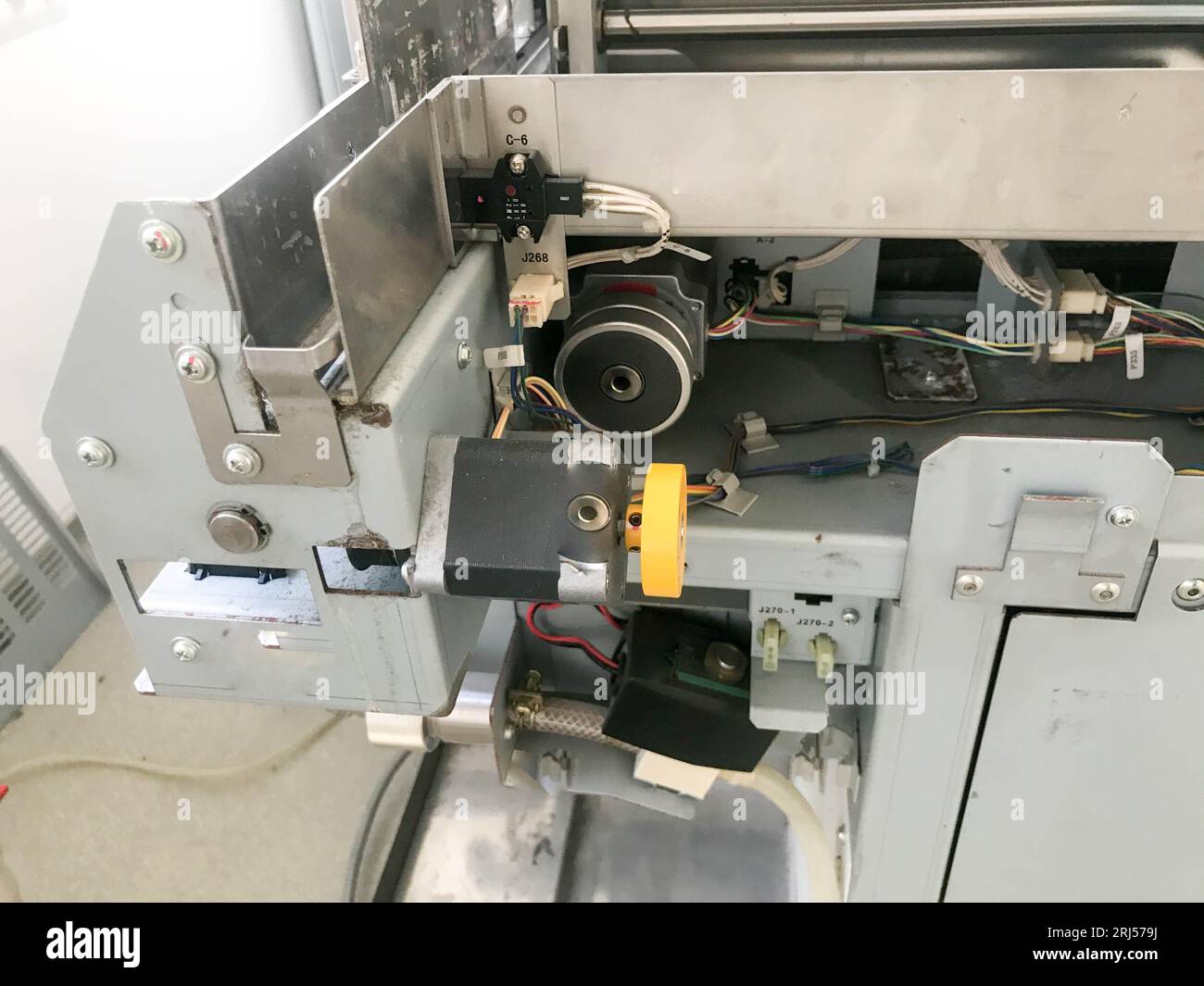 Analizzatore immunochimico completamente automatizzato che utilizza un'innovativa tecnologia di elettrochemiluminescenza. Progettato per operazioni di mare sia quantitative che qualitative Foto Stock