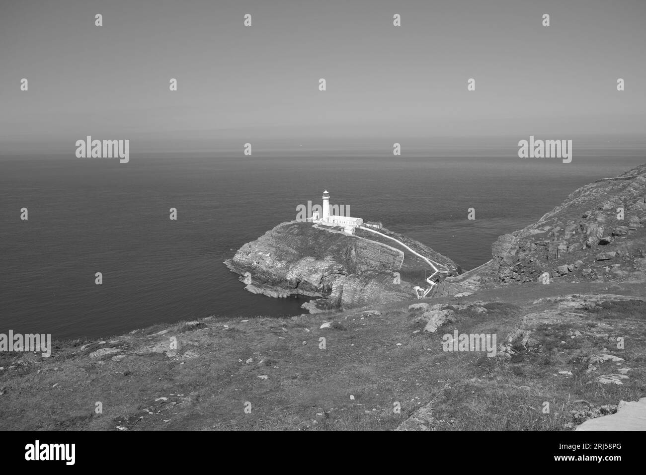 Faro di South stack Holy Island Foto Stock