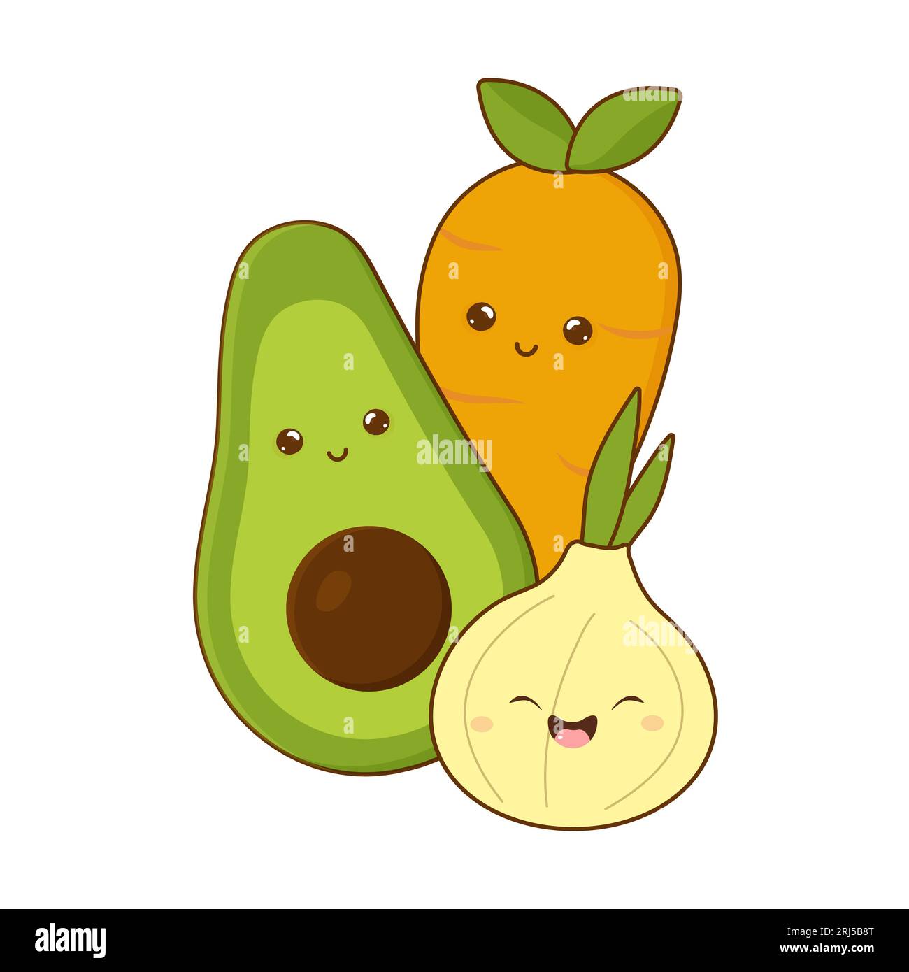 Raccolto giorno vegano, verdure, carote, carote, avacado, cipolle . Illustrazione vettoriale Illustrazione Vettoriale