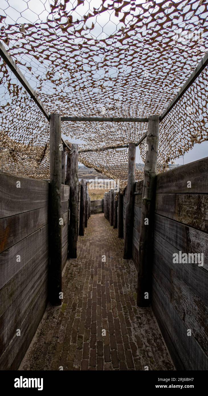 Un bunker sull'isola di Vlieland dal muro Atlantico. Foto Stock