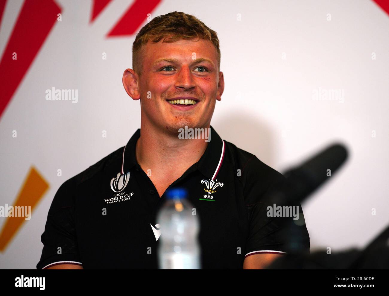 Il co-capitano gallese Jac Morgan durante l'annuncio della squadra della Wales Rugby World Cup 2023 al vale Resort, Hensol. Data immagine: Lunedì 21 agosto 2023. Foto Stock