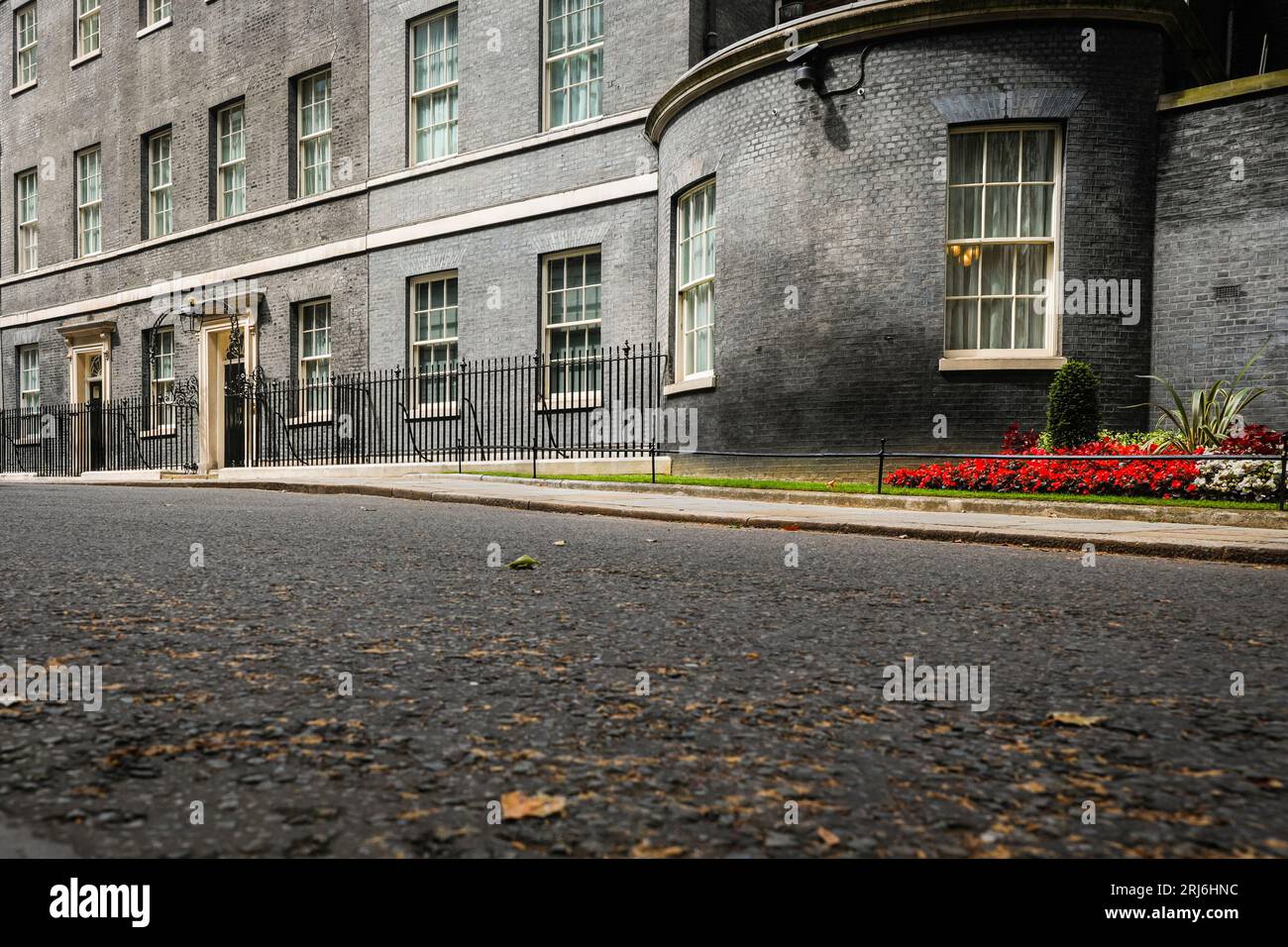 10 Downing Street, iconica facciata esterna della residenza del primo Ministro, Westminster, Londra, Inghilterra, Regno Unito Foto Stock