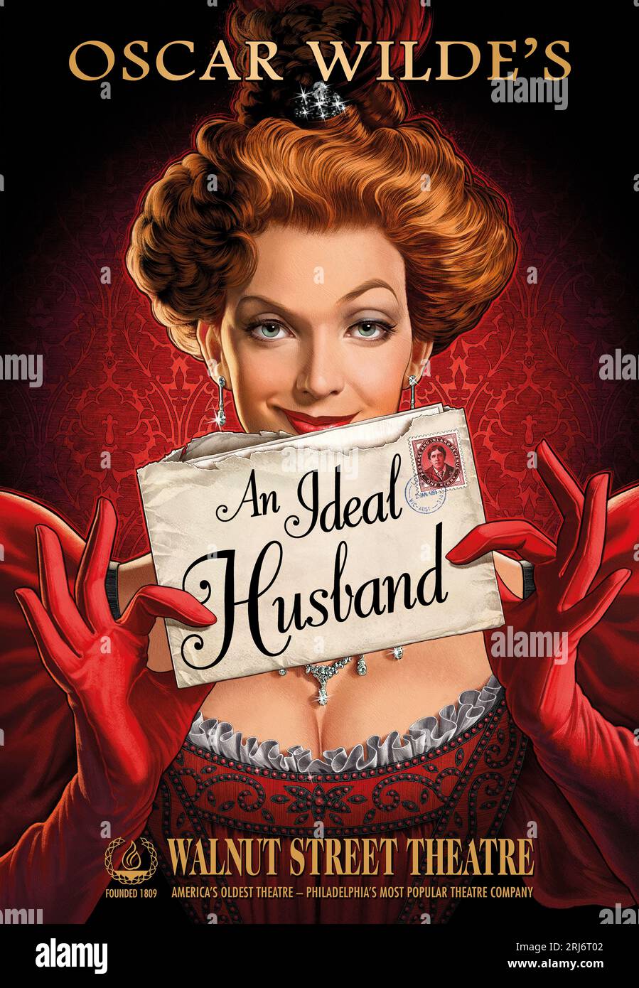 Poster per il gioco: „Un marito ideale“ Foto Stock