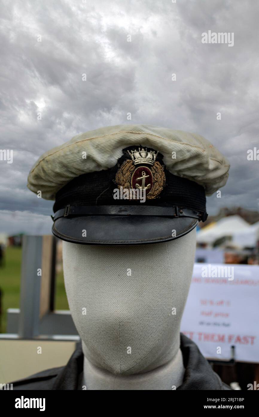 Cappello della Royal Navy. Lytham 1940's Weekend 2023. Foto Stock