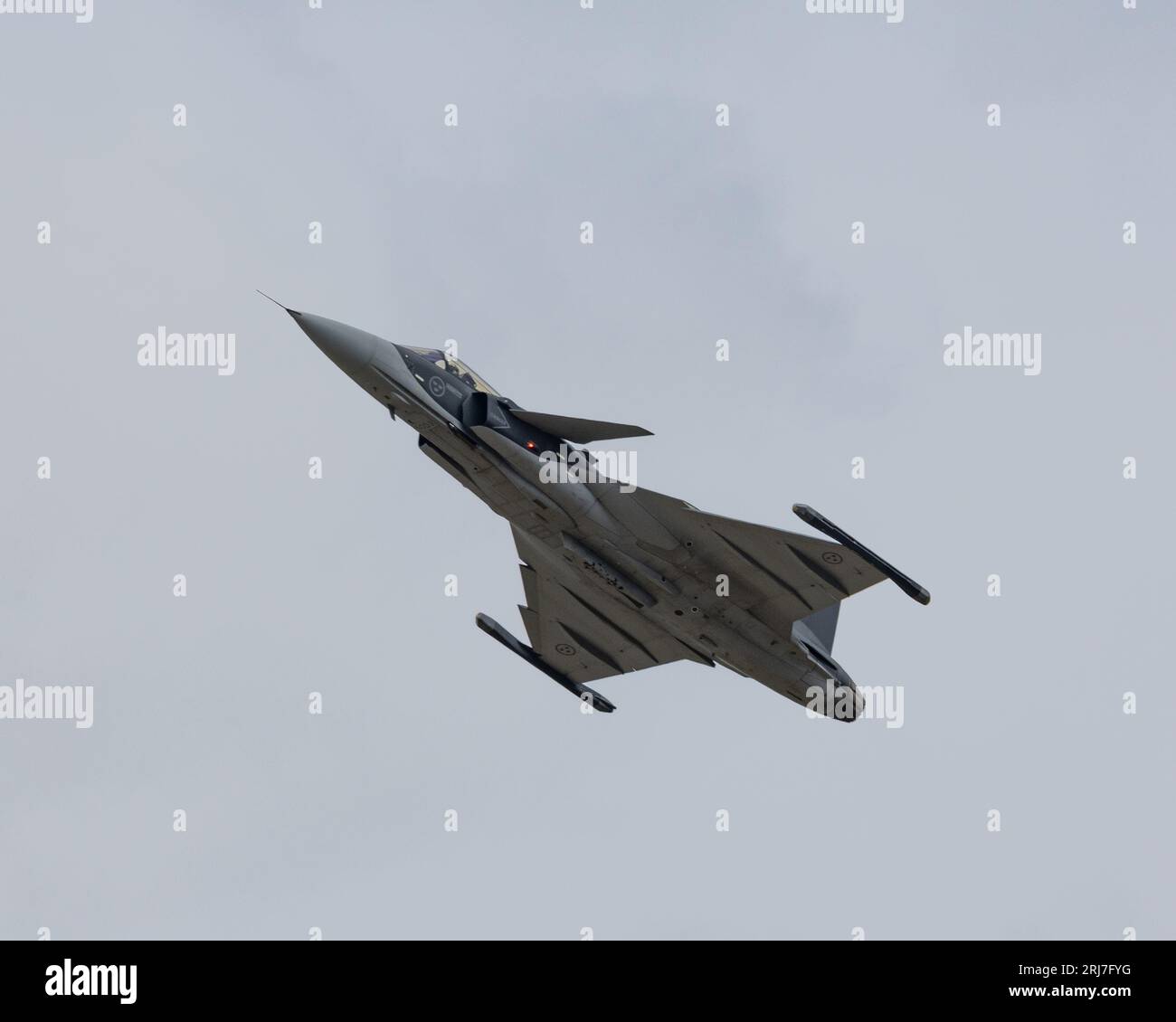 Il caccia multiruolo leggero SAAB JAS 39 Gripen dell'Aeronautica svedese al Royal International Air Tattoo del 2023 Foto Stock