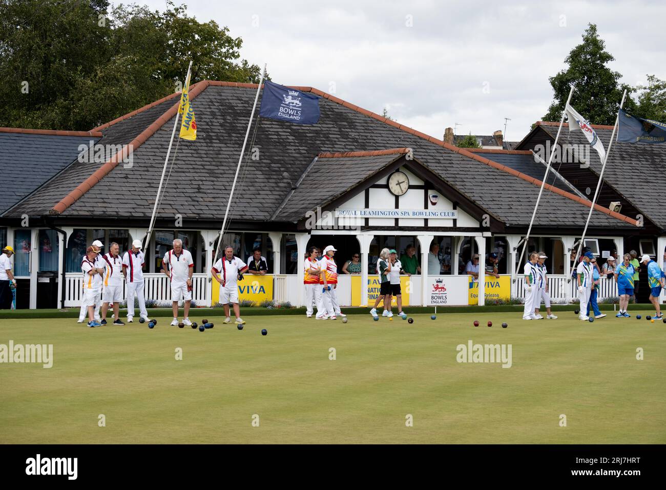 Aviva National Lawn Bowls Championships 2023, Leamington Spa, Warwickshire, Inghilterra, Regno Unito Foto Stock