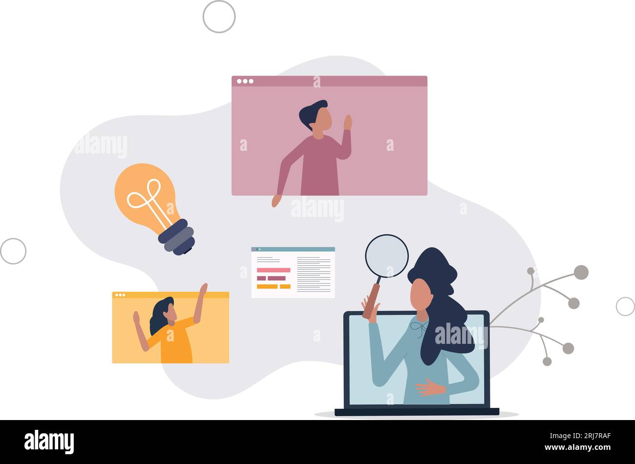 Apprendimento adattivo e intelligenza artificiale per i materiali didattici per bambini.contenuti adattati per il successo e la qualità del processo educativo.illustrazione vettoriale piatta. Illustrazione Vettoriale