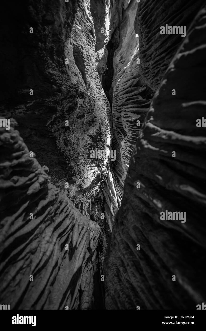 Formazioni rocciose all'interno delle grotte di Lehman nel Great Basin National Park, Nevada Foto Stock