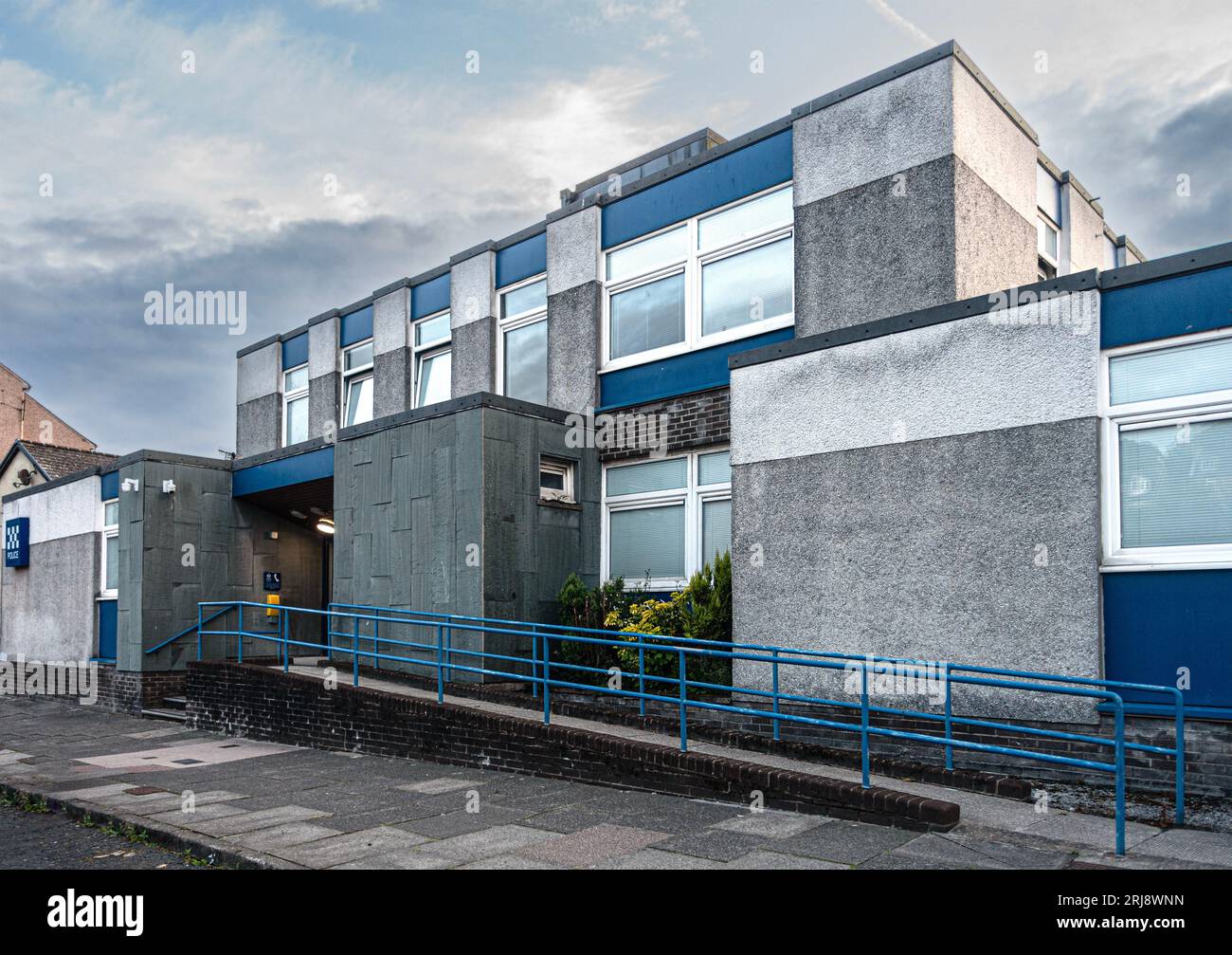 Esterno della stazione di polizia di Rothesay, a Rothesay, Isola di Bute, Argyll e Bute, Scozia, REGNO UNITO Foto Stock