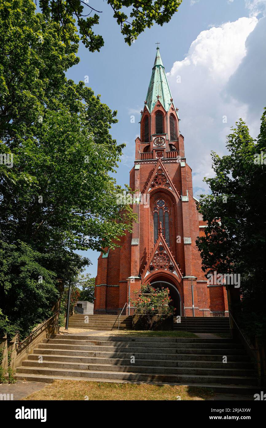 Pauluskirche è una chiesa neogotica a Kiel, Schleswig-Holstein, Germania, Europa. Foto Stock