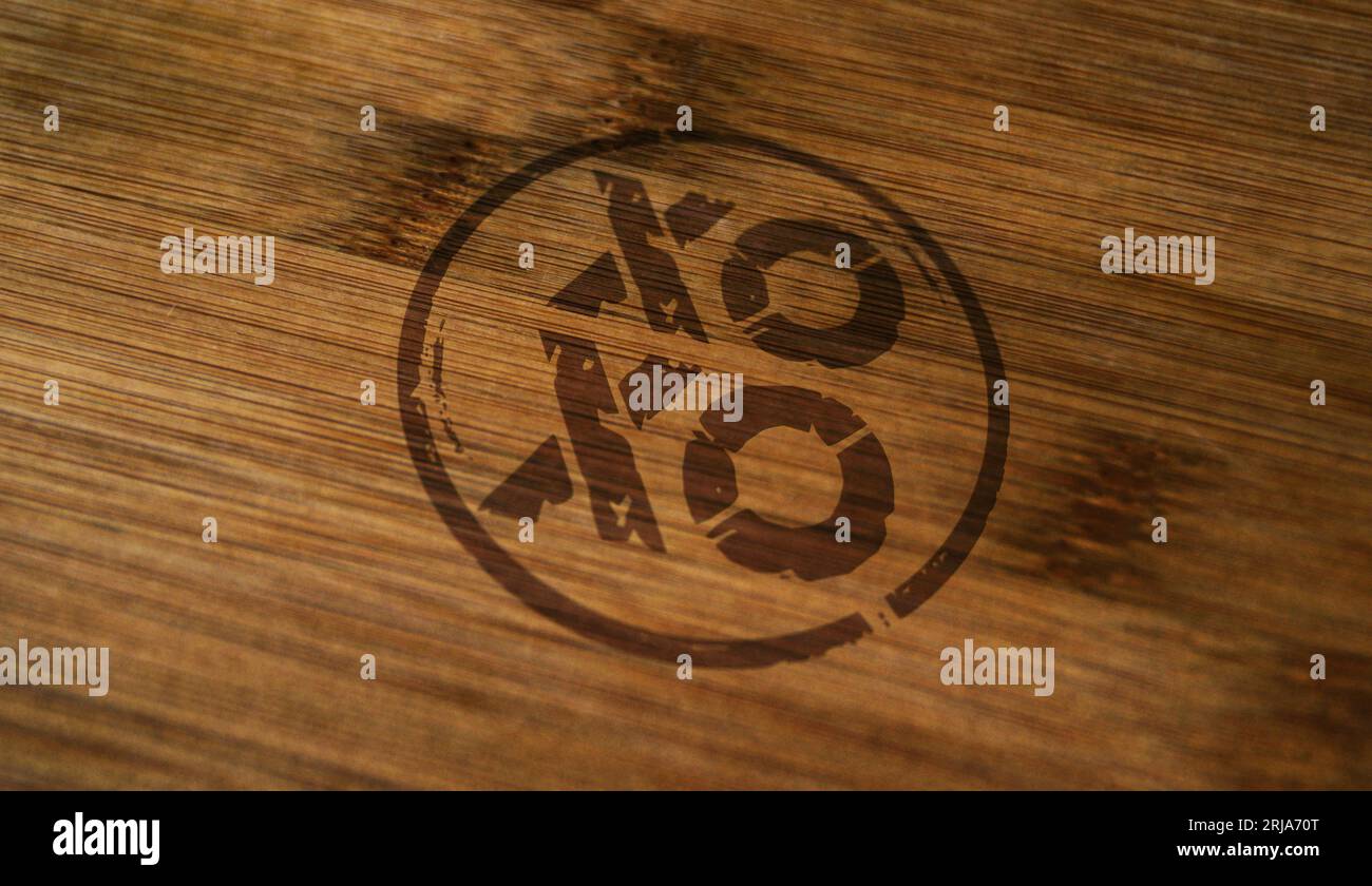Timbro XOXO stampato su scatola di legno. Concetto di simbolo di bacio romantico e amore. Foto Stock