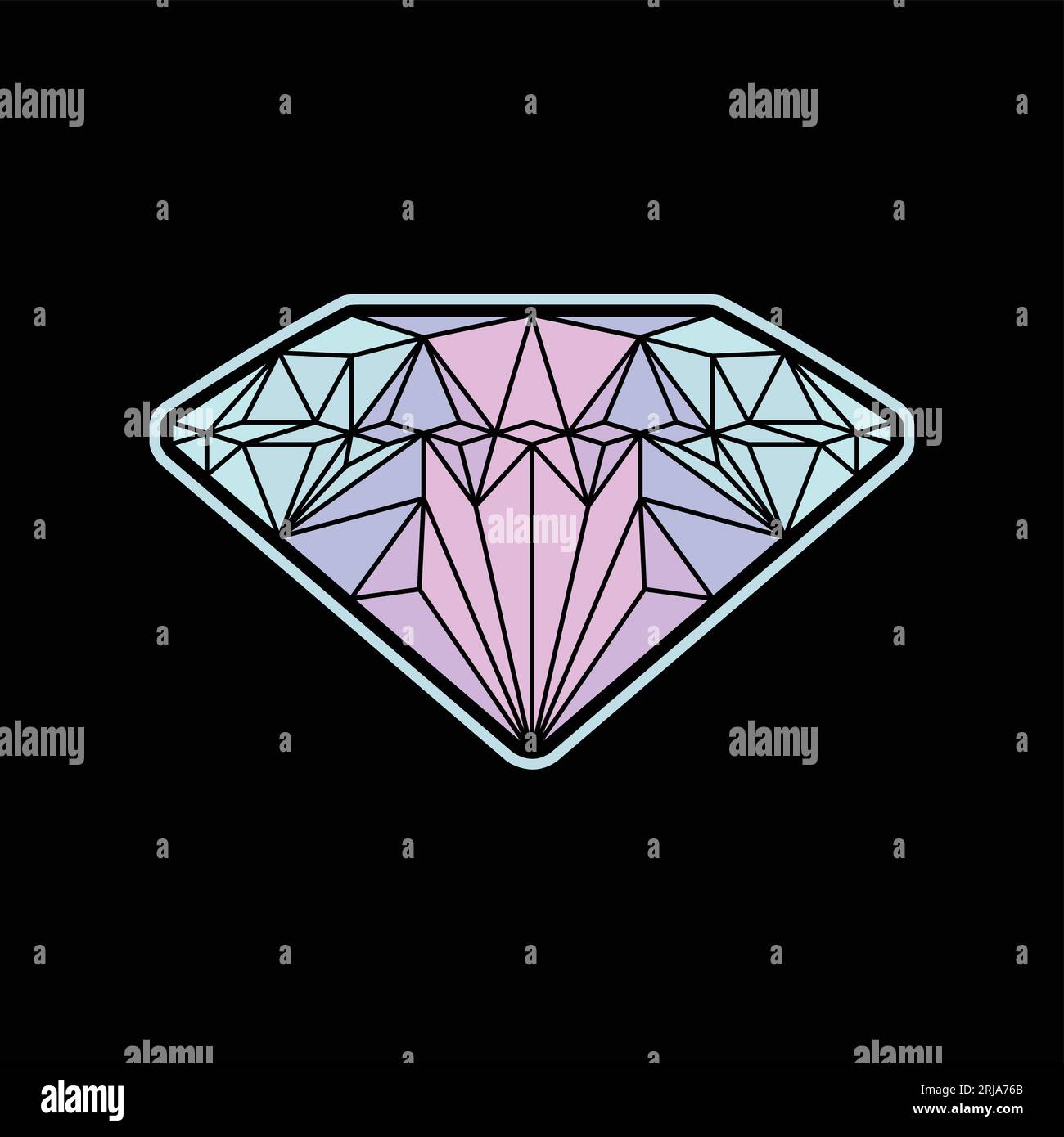 Logo Diamond Gem Crystal Vector for Jewelry Logo Design Inspiration Illustrazione Vettoriale