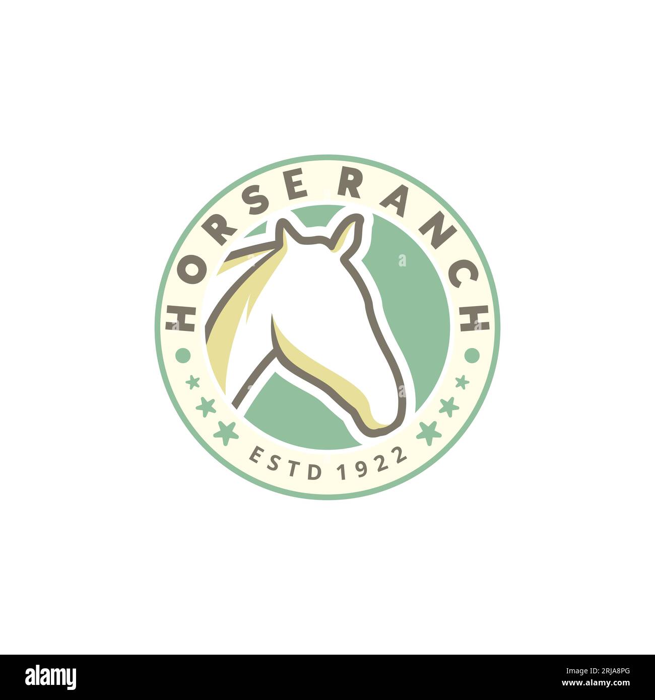 Logo Horse Ranch Stallion Illustrazione Vettoriale