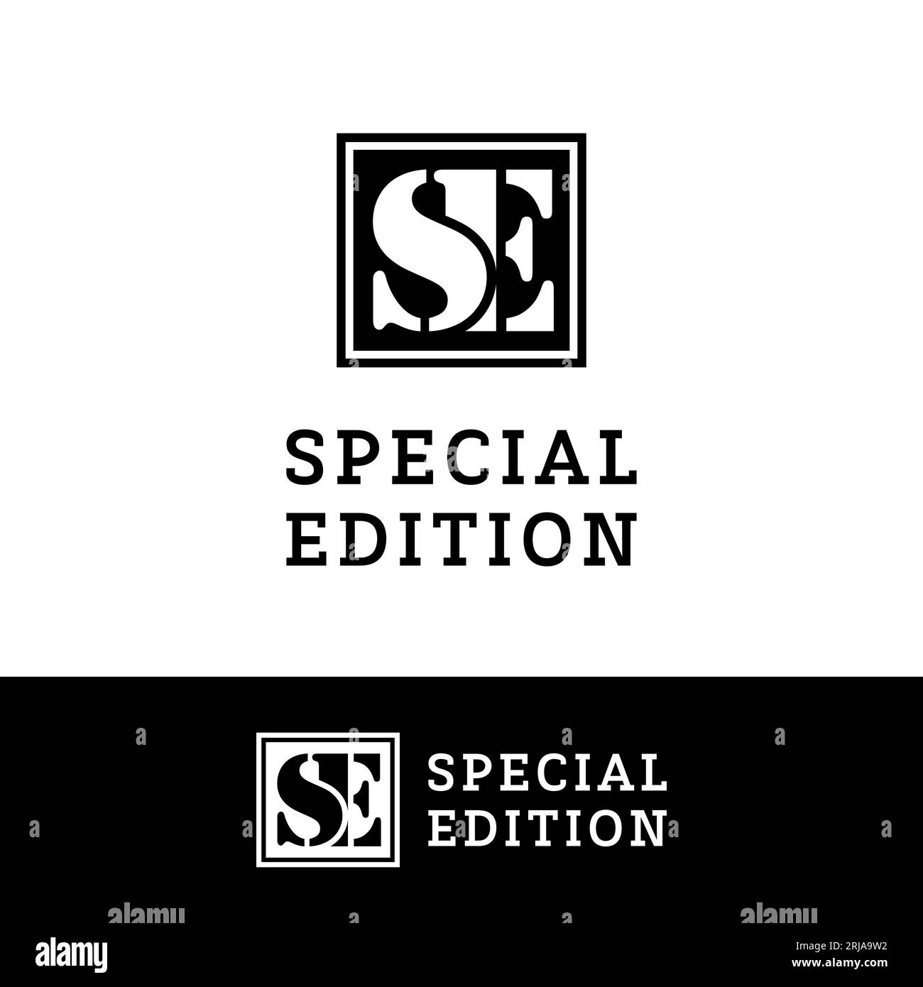 Monogramma Initial se semplice design minimalista del logo Illustrazione Vettoriale