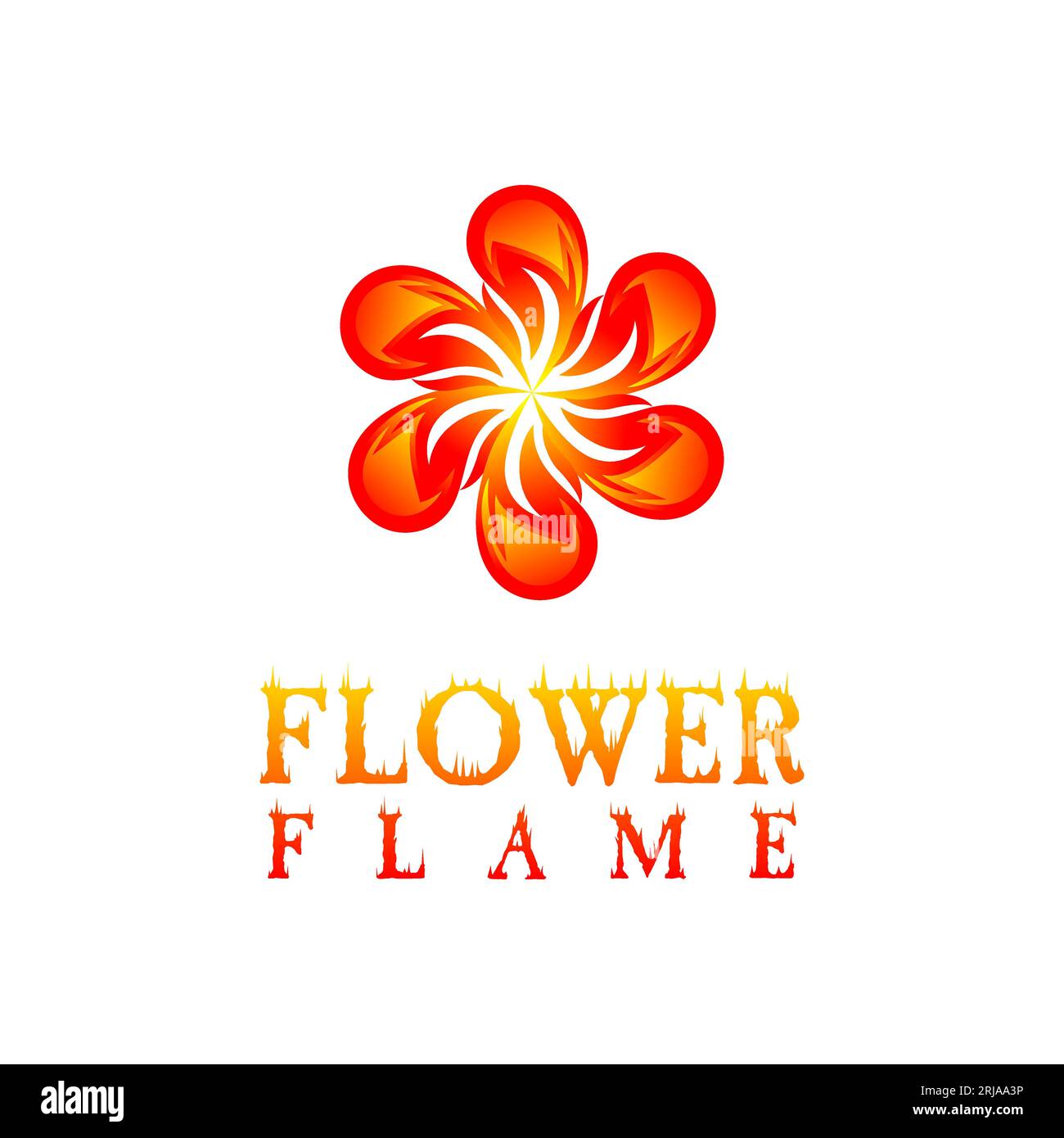 Il logo Sparks circolare crea fiori Illustrazione Vettoriale