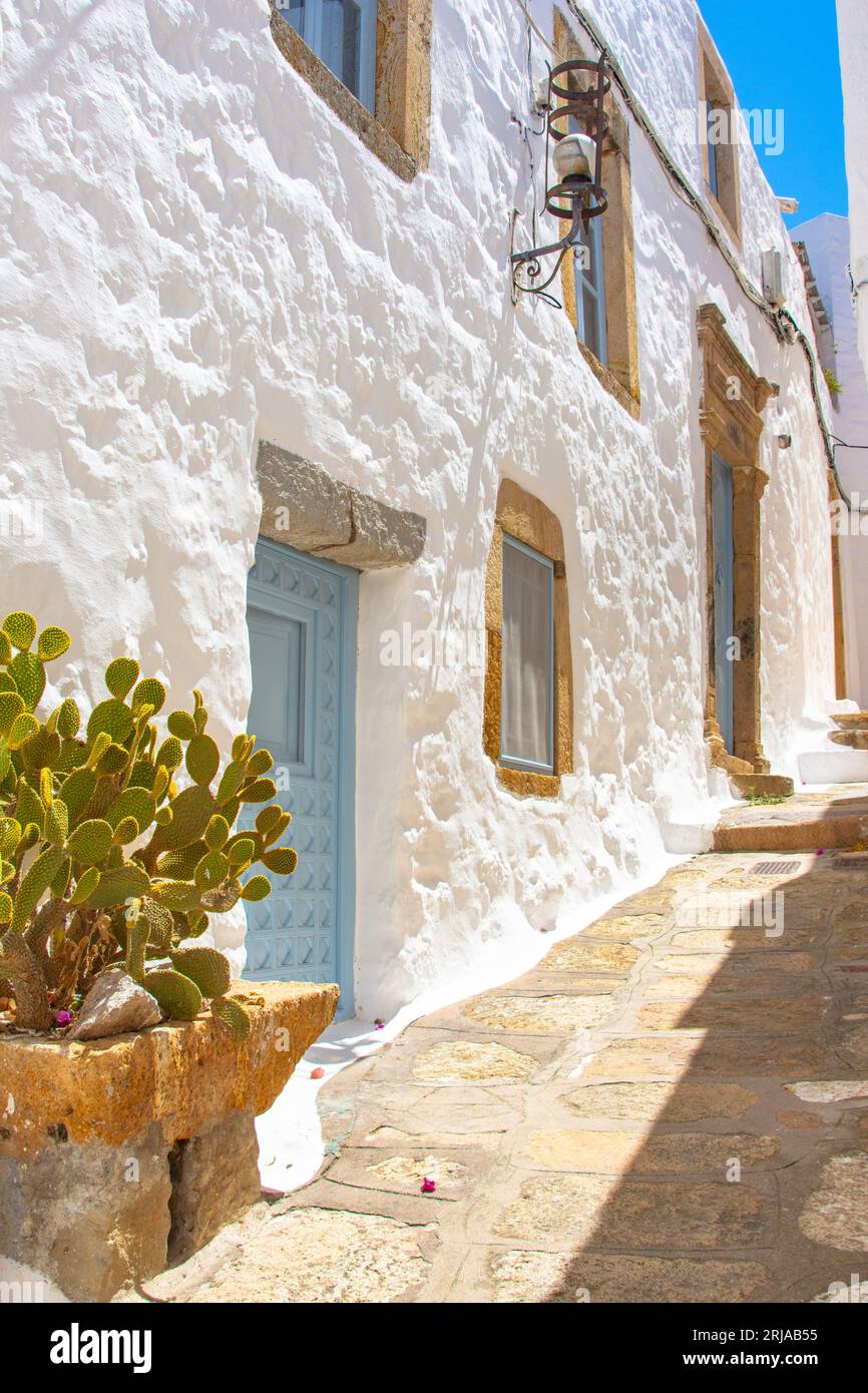 Isola di Patmos, Dodecaneso, Grecia Foto Stock
