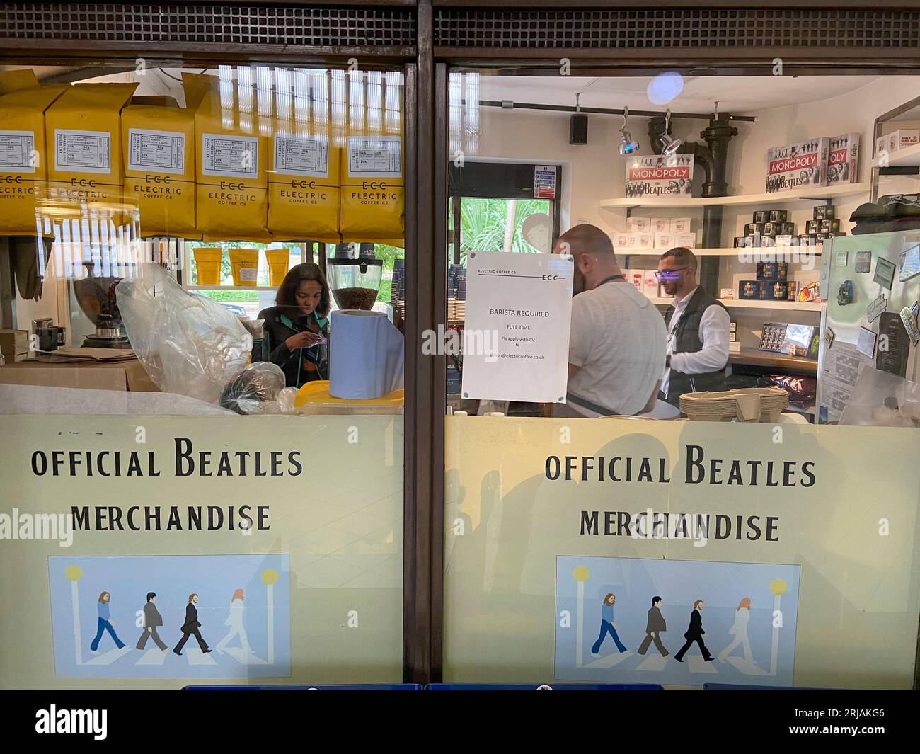 MERCHANDISING STORE UFFICIALE DEI BEATLES LONDRA Foto Stock