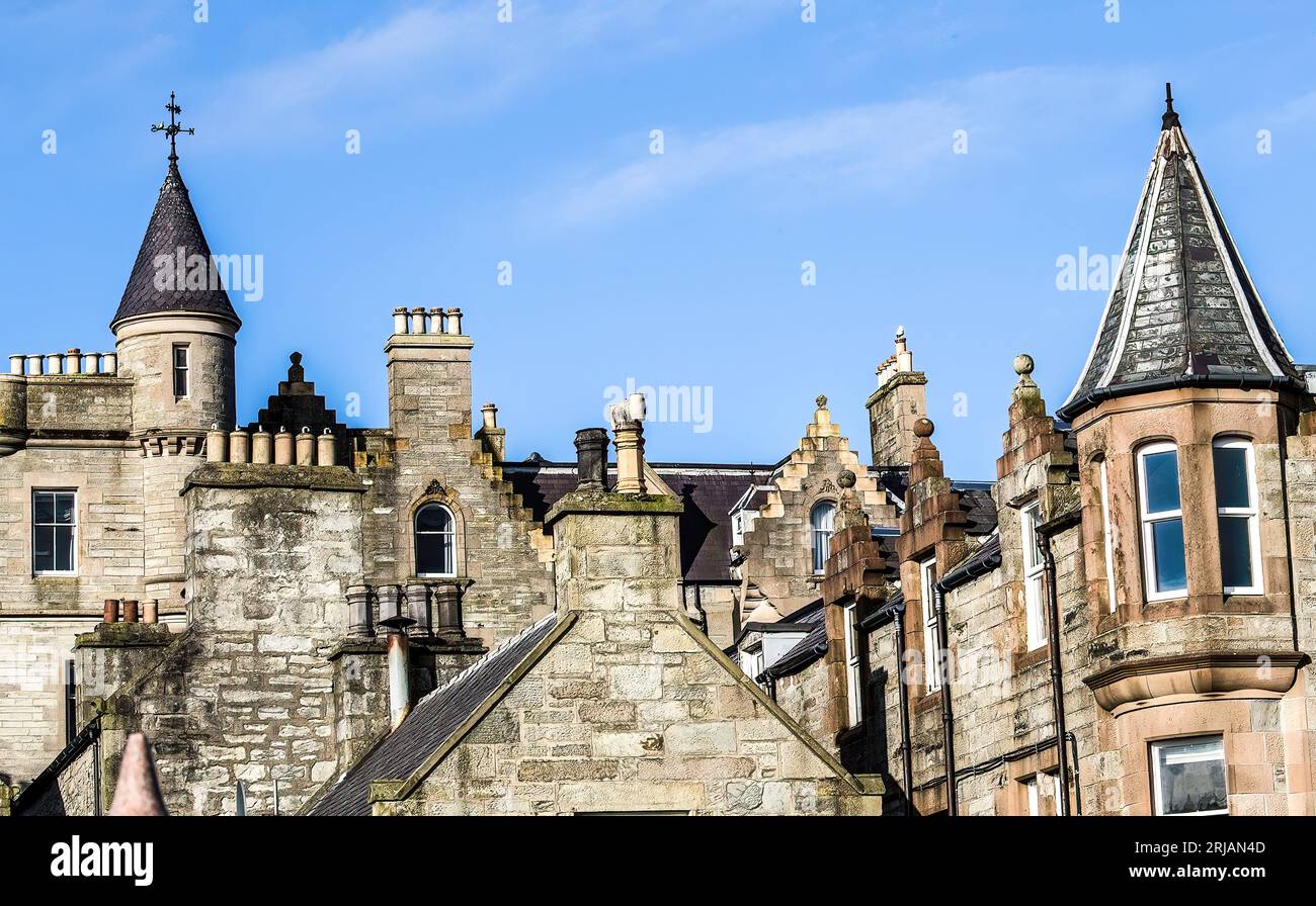 Lerwick Roofs Foto Stock