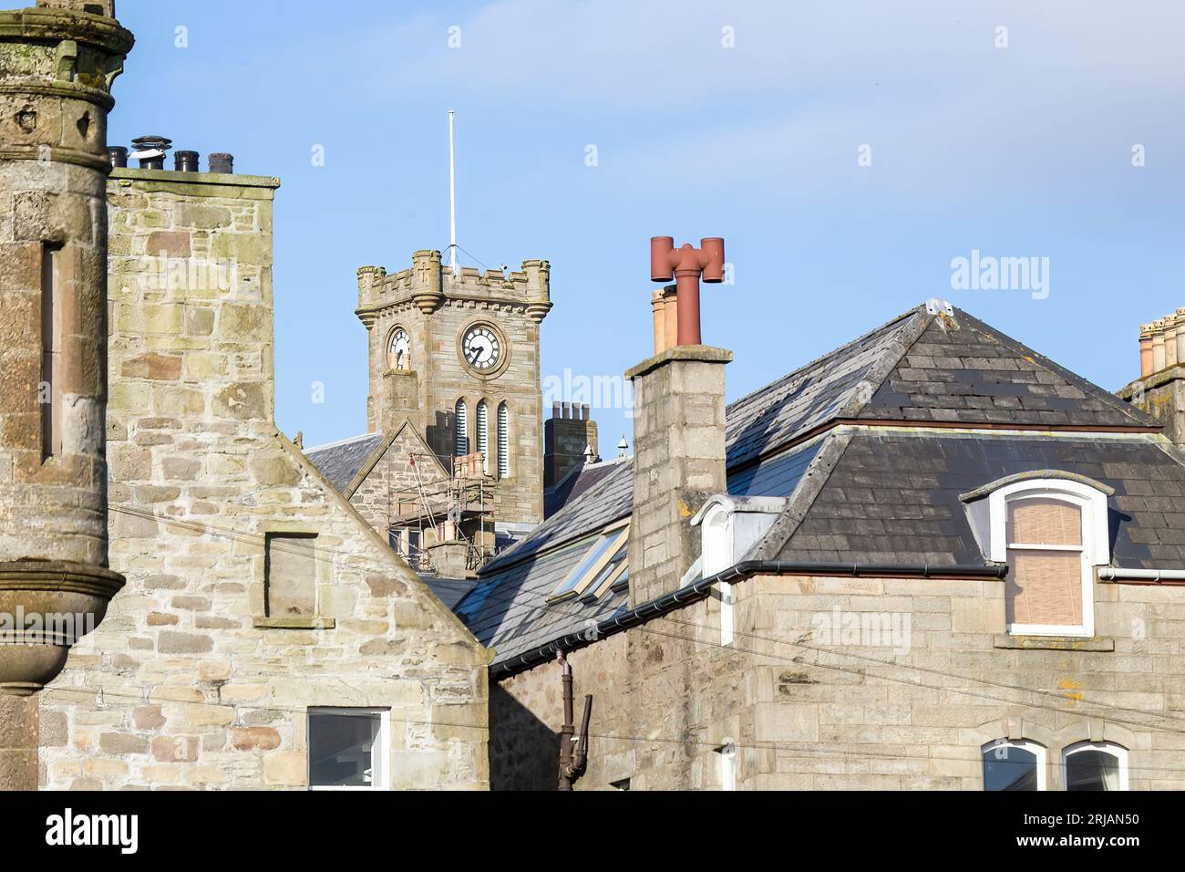 Lerwick Roofs Foto Stock