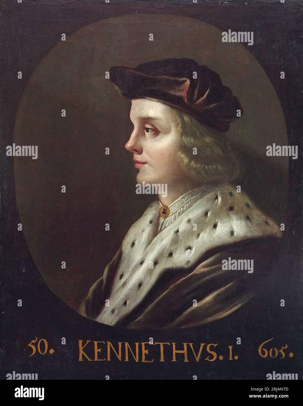 Kenneth i, re di Scozia (605-6) tra il 1684 e il 1686 da Jacob de Wet II Foto Stock