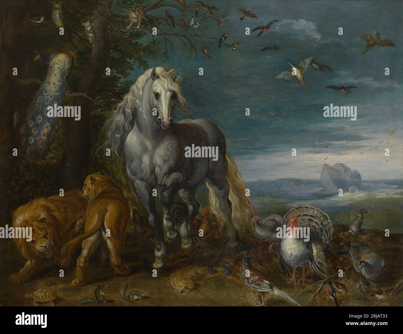 L'Arca di Noach di Jan van Kessel il Vecchio Foto Stock