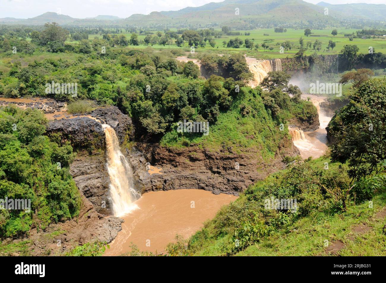 Blue Nile Falls o Tis Abay in Amharic. Amara Regione, vicino Bahir Dar e Tana Lago, Etiopia. Foto Stock