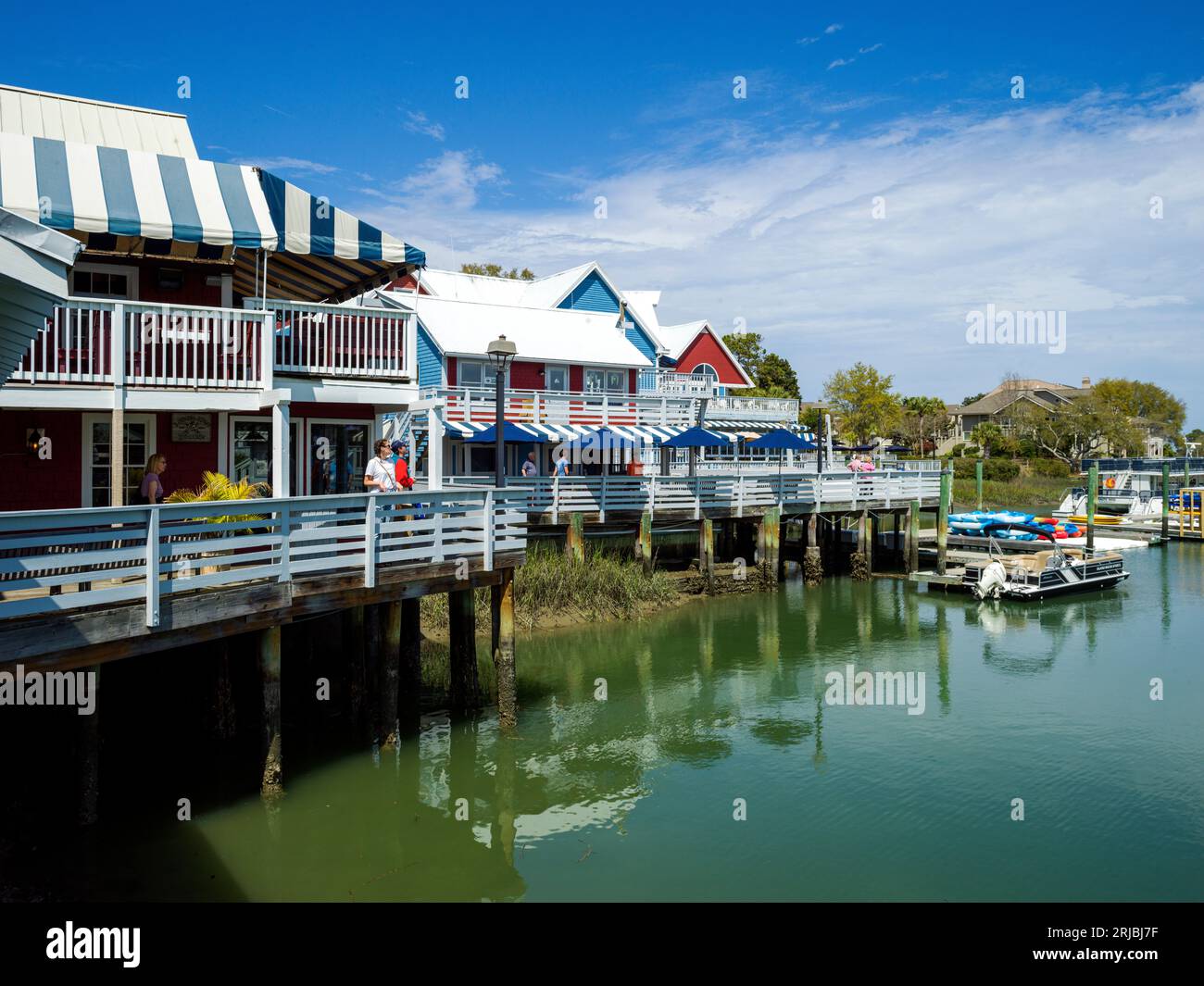 South Beach Marina Hilton Head Island, South Carolina, Stati Uniti d'America Foto Stock