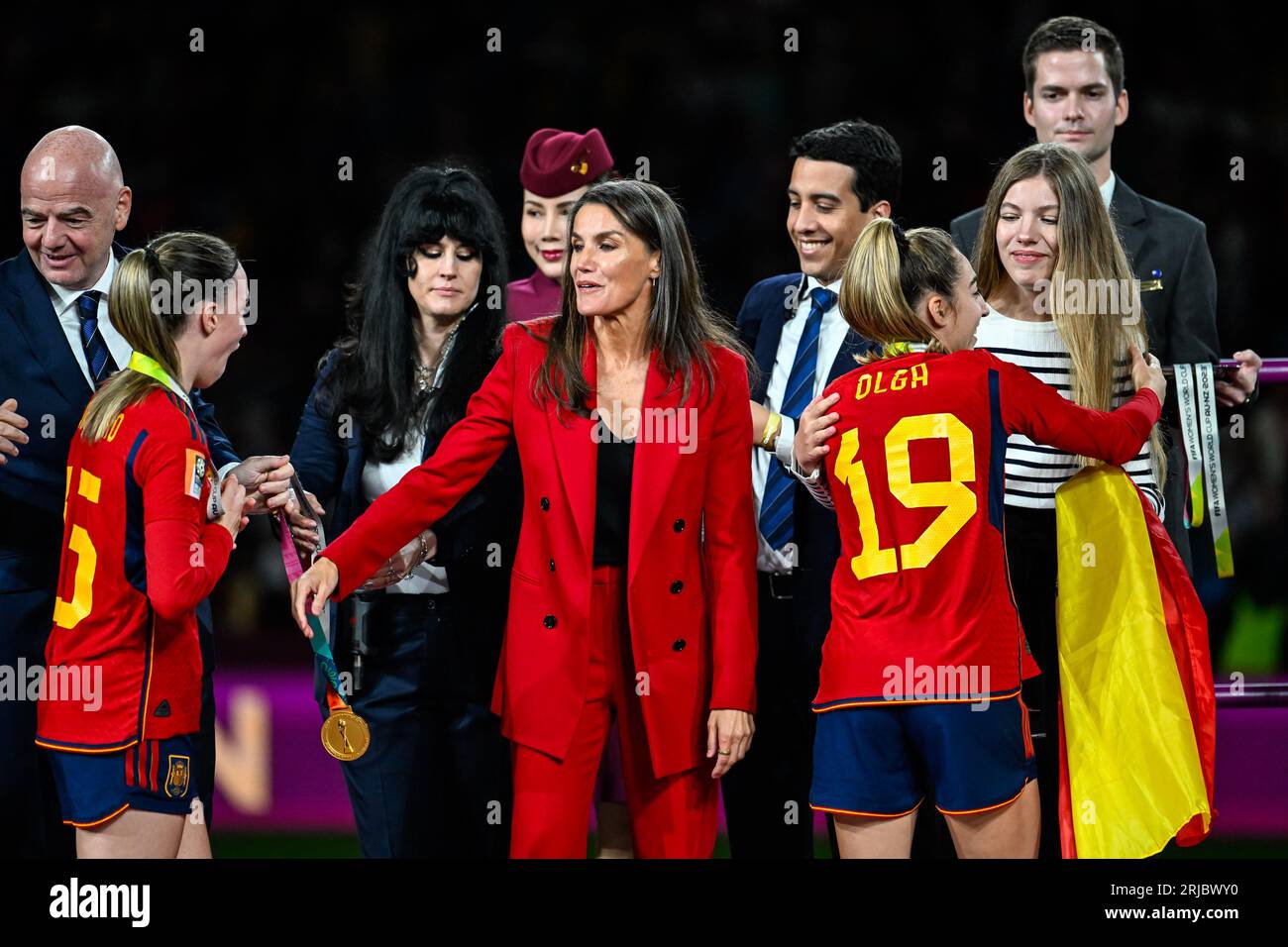 Sydney, NSW, Australia, Her Majesty Queen Letizia of Spain FIFA Women's World Cup 2023 Final Spain V England at Stadium Australia (Accor Stadium) 20 agosto 2023, Sydney, Australia. (Keith McInnes/SPP) credito: SPP Sport Press Photo. /Alamy Live News Foto Stock